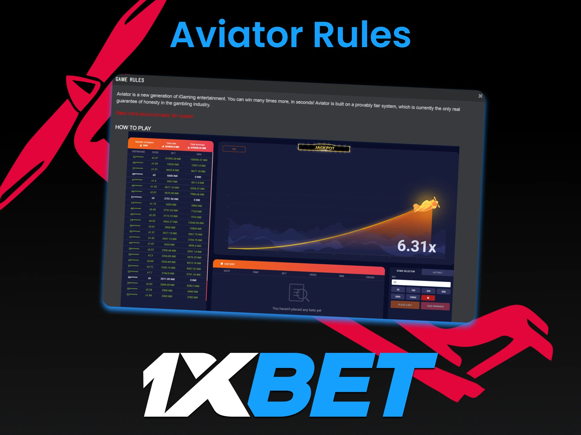 To win, learn the rules of the game in Aviator from 1xbet.