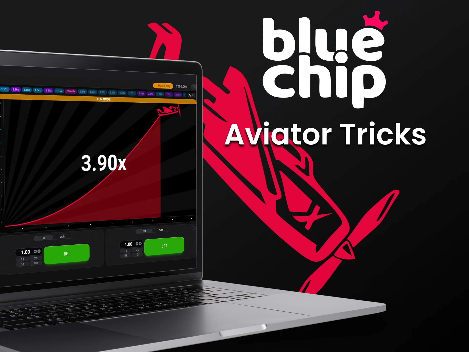 Learn all the options and skills to win in BlueChip's Aviator game.