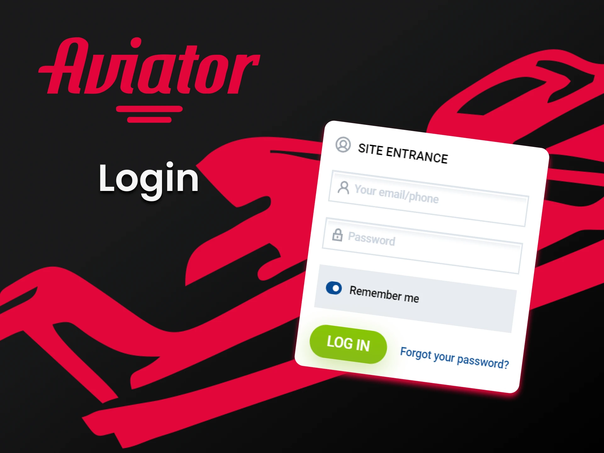If you have an account, then to start playing Aviator, you need to log in to it.