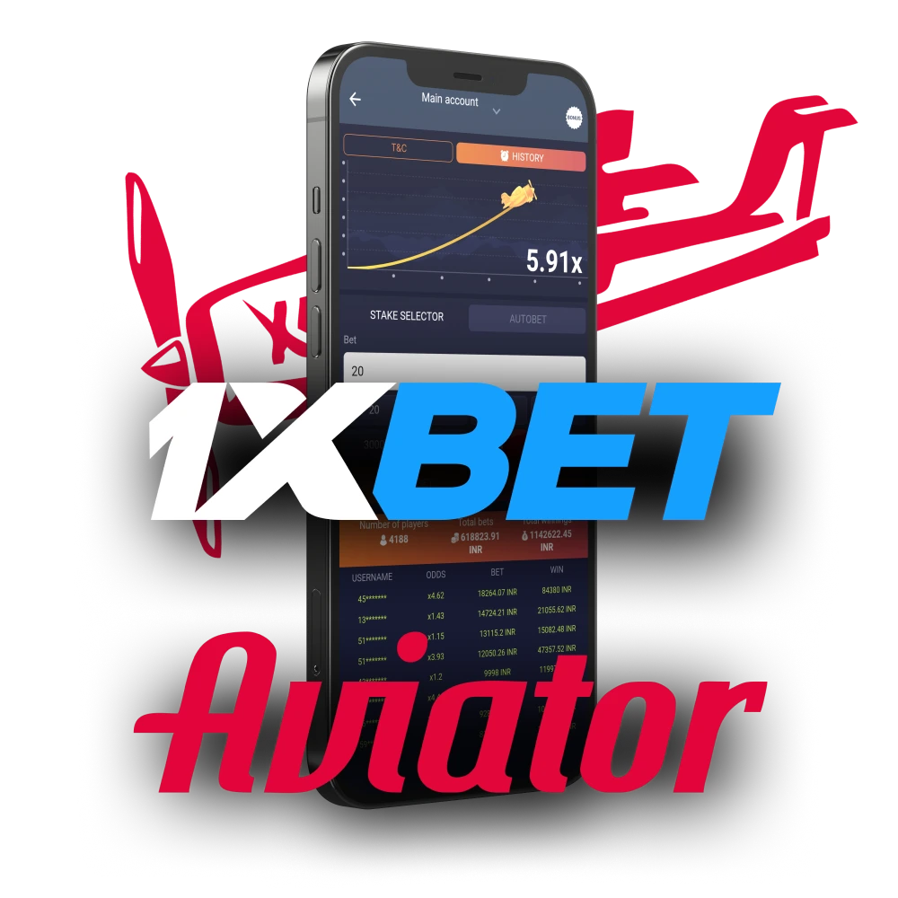 Install the 1xbet app to play Aviator.