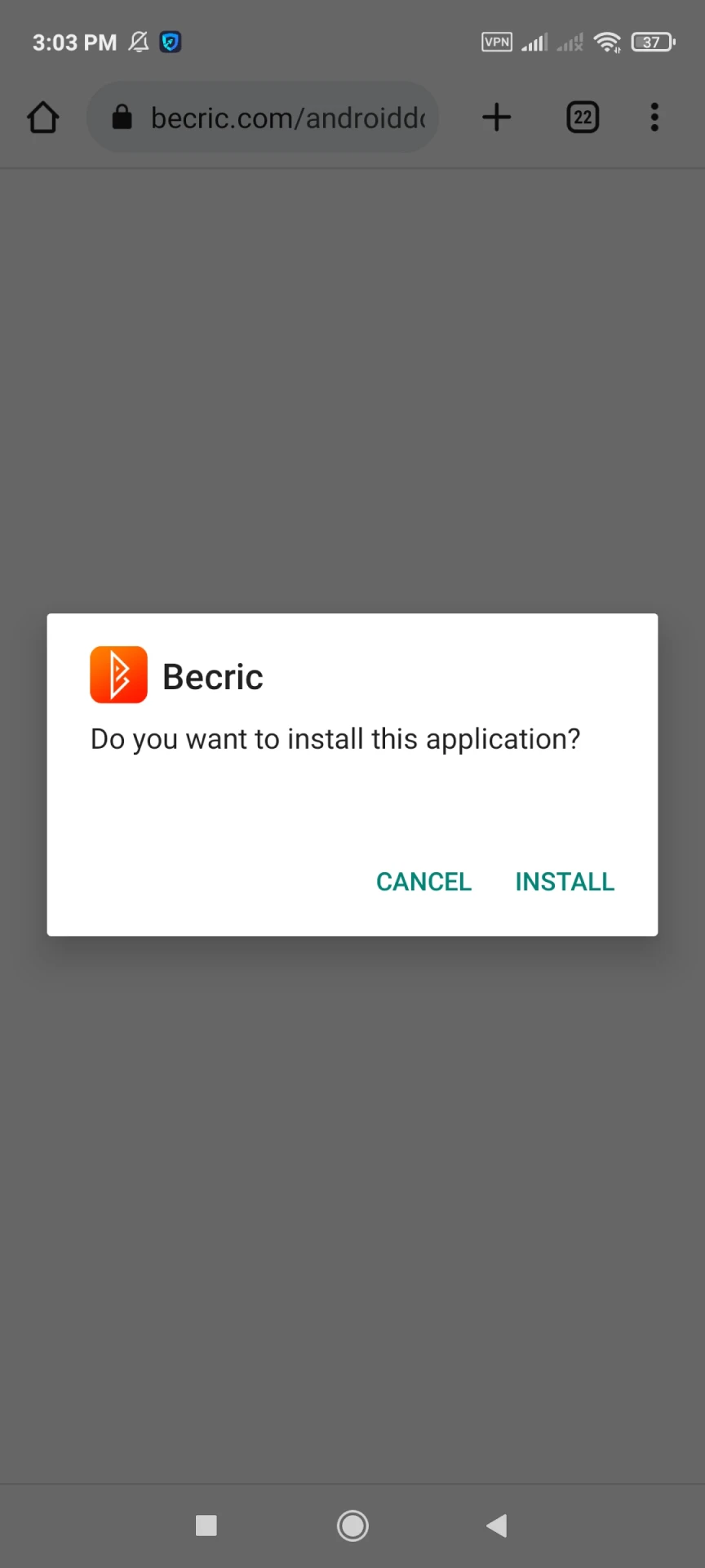 Install the Becric app on Android to play Aviator.
