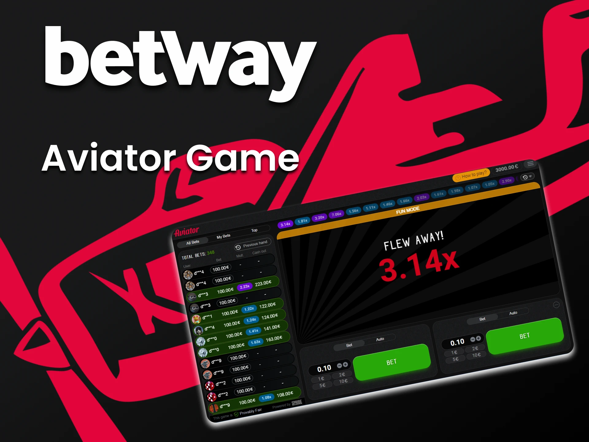 Play Aviator on Betway.