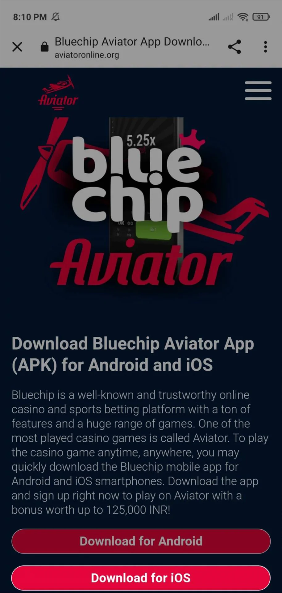 Follow the link to download the Bluechip app for iOS.