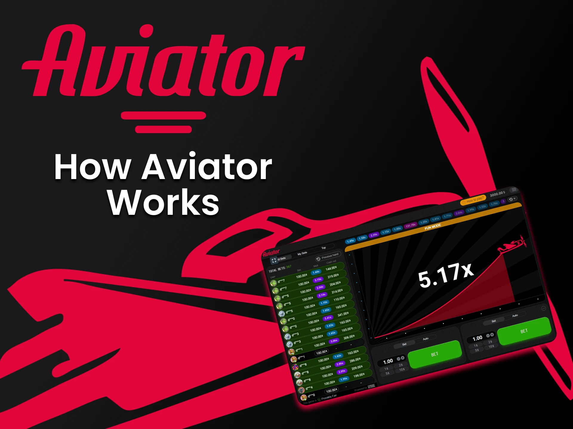 Escolhe o jogo Aviator e estuda a funcionalidade do jogo.