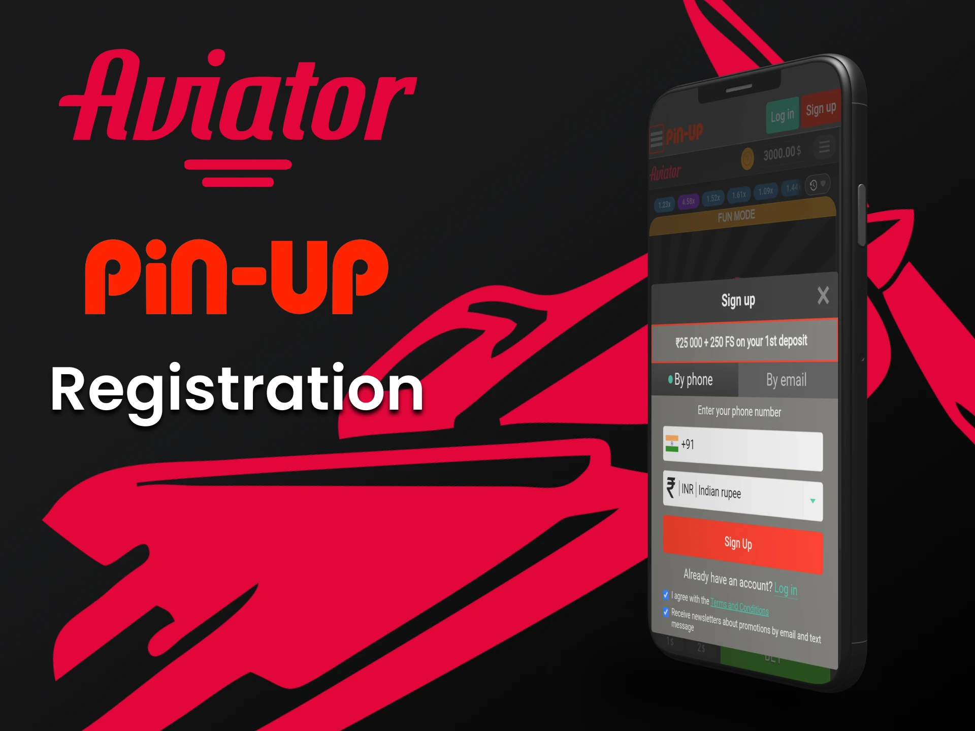 Create a personal Pin Up account to play Aviator.