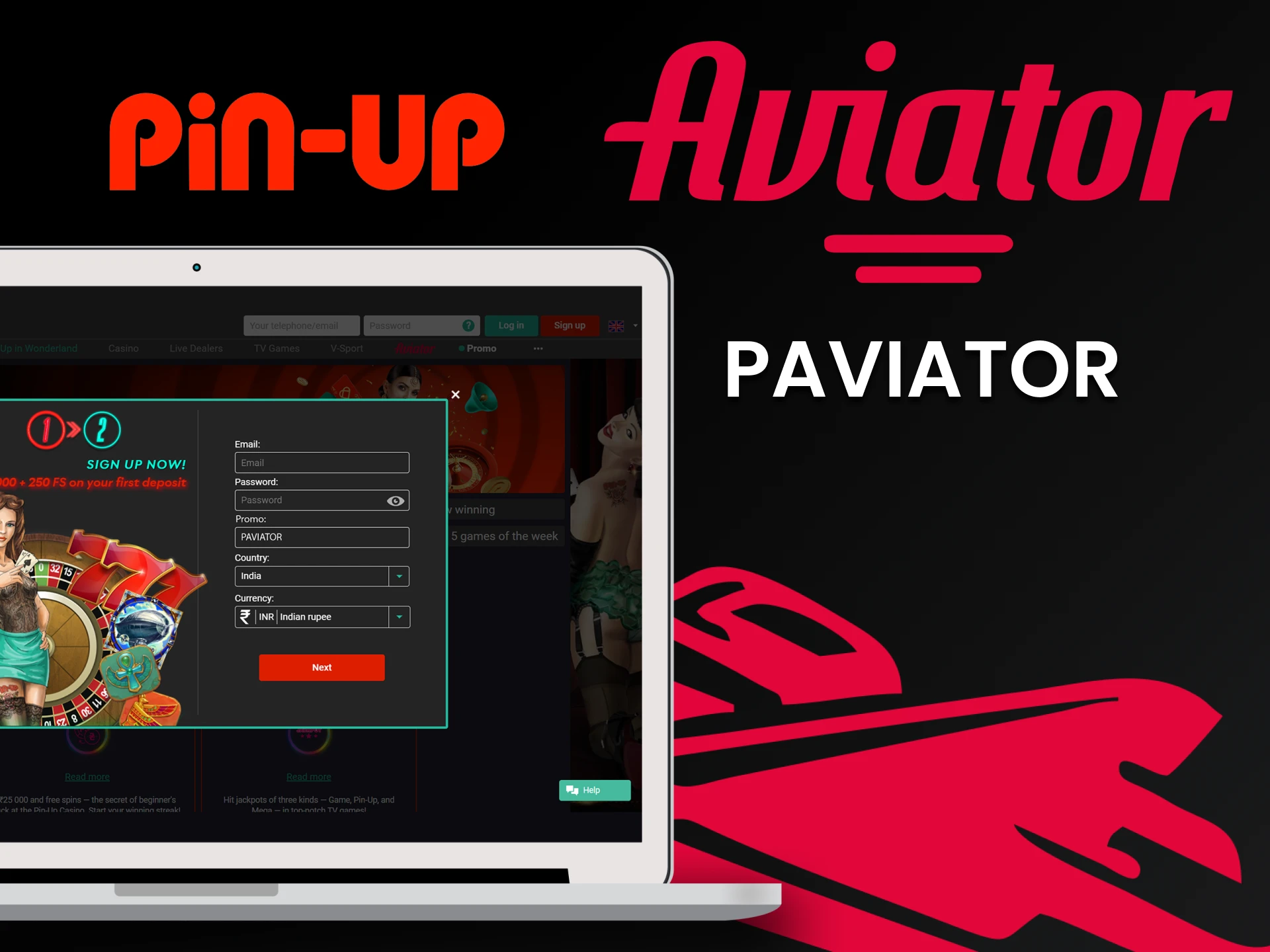 Use the promo code from Pin Up to play Aviator.