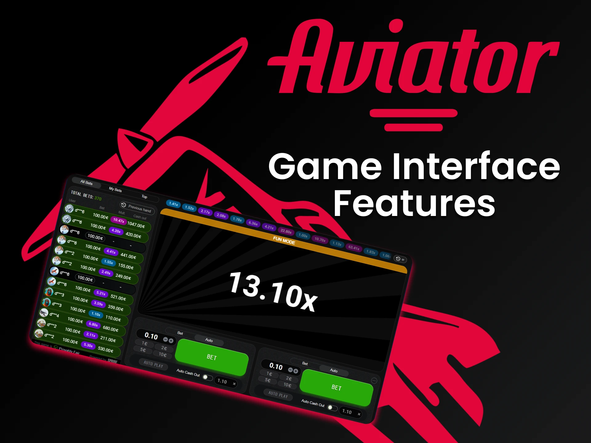 O jogo Aviator está constantemente melhorando sua conveniência e interface visual.