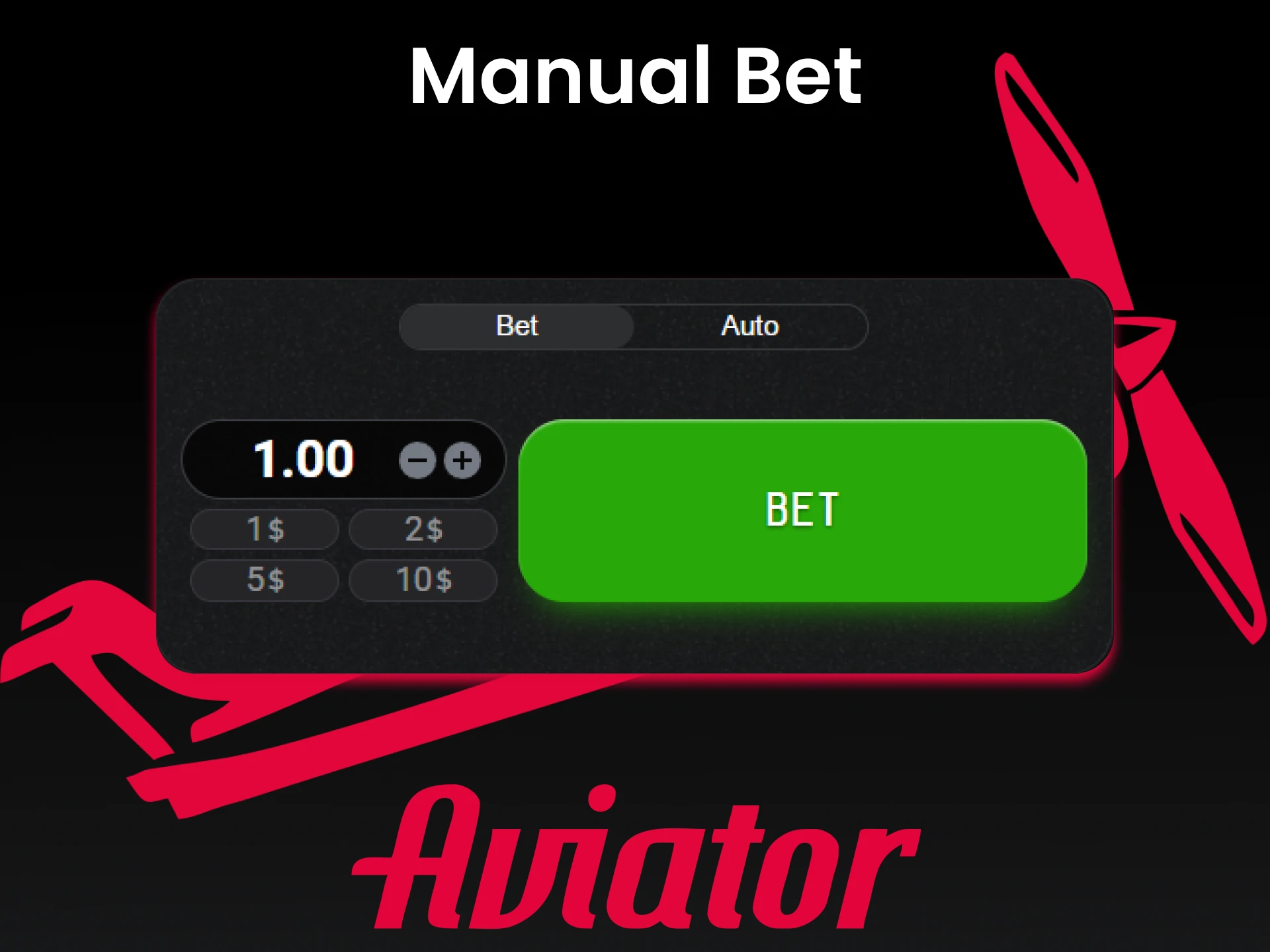 Manage your bets in the game Aviator.
