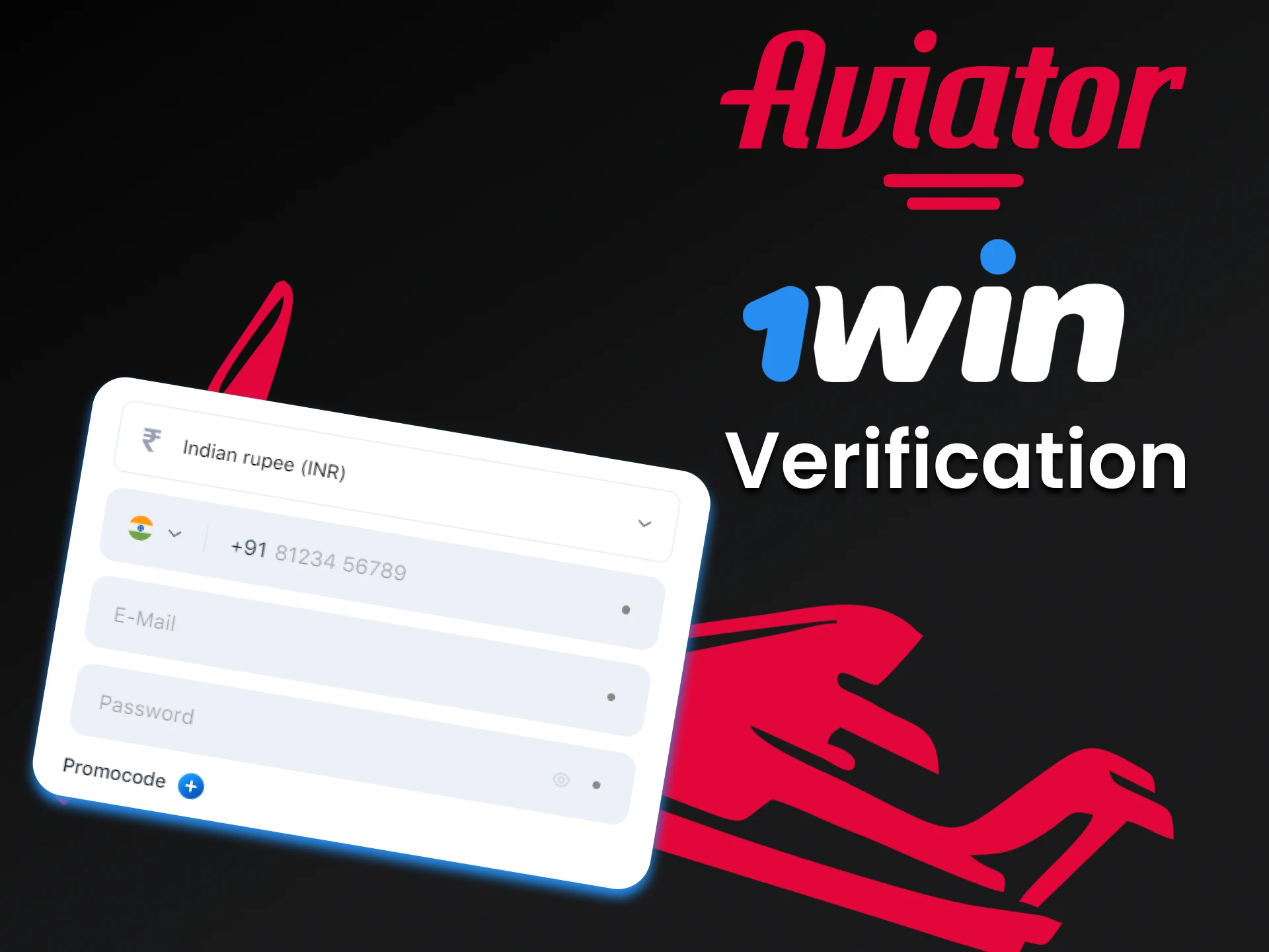Fill in the data on the 1win website to play Aviator.