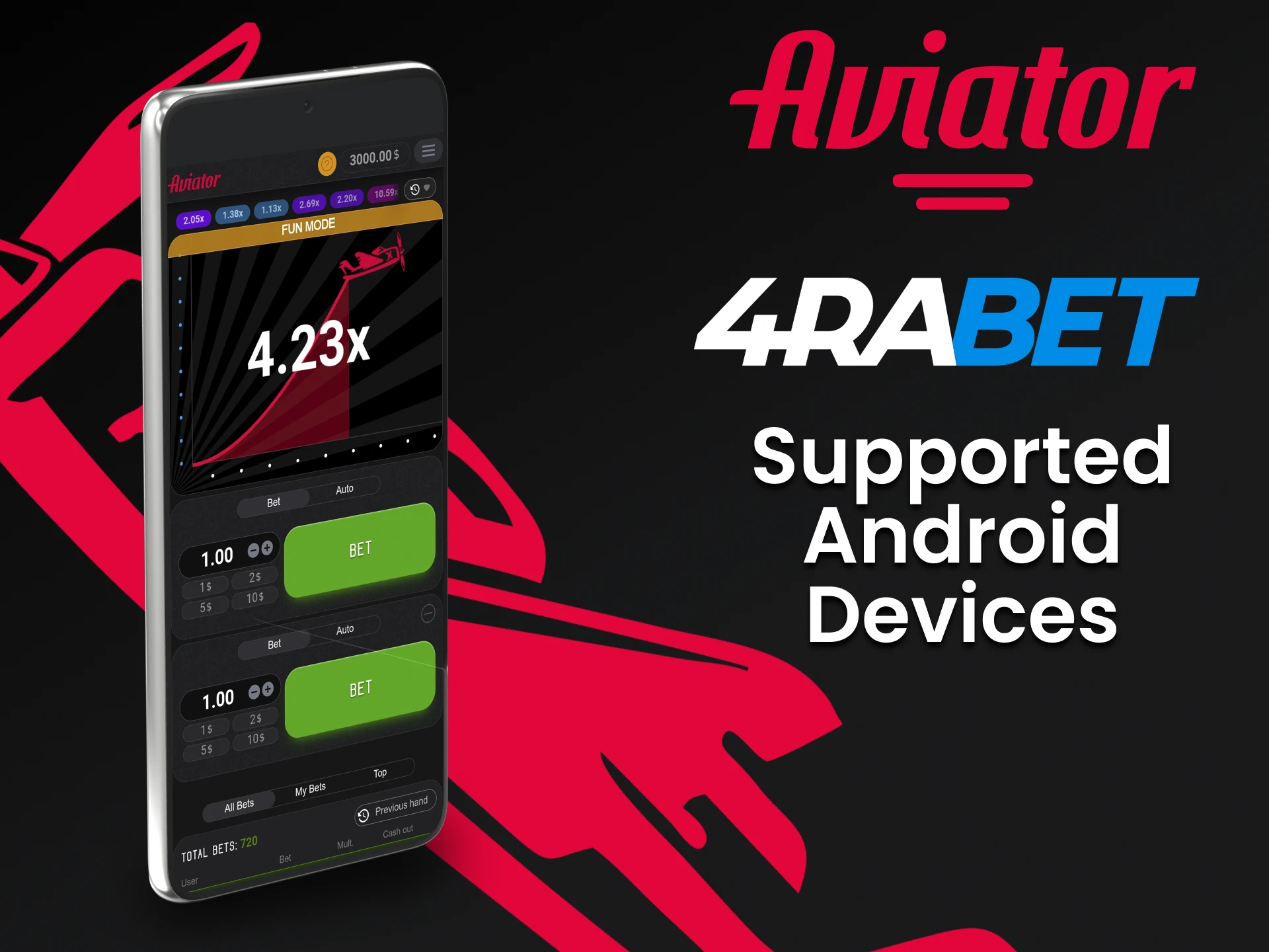 Play Aviator on android devices.