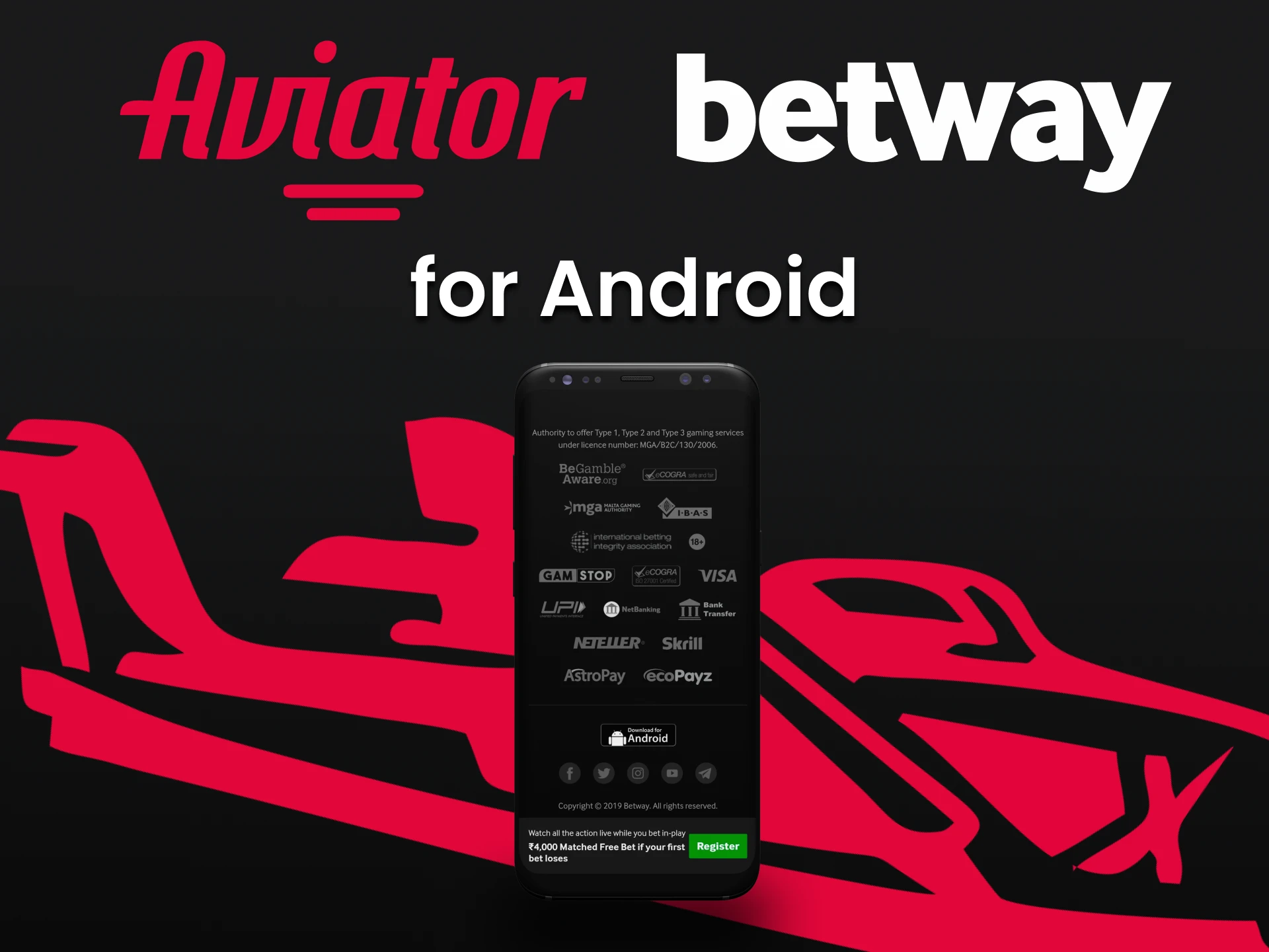 Faça o download do aplicativo para Android da Betway.
