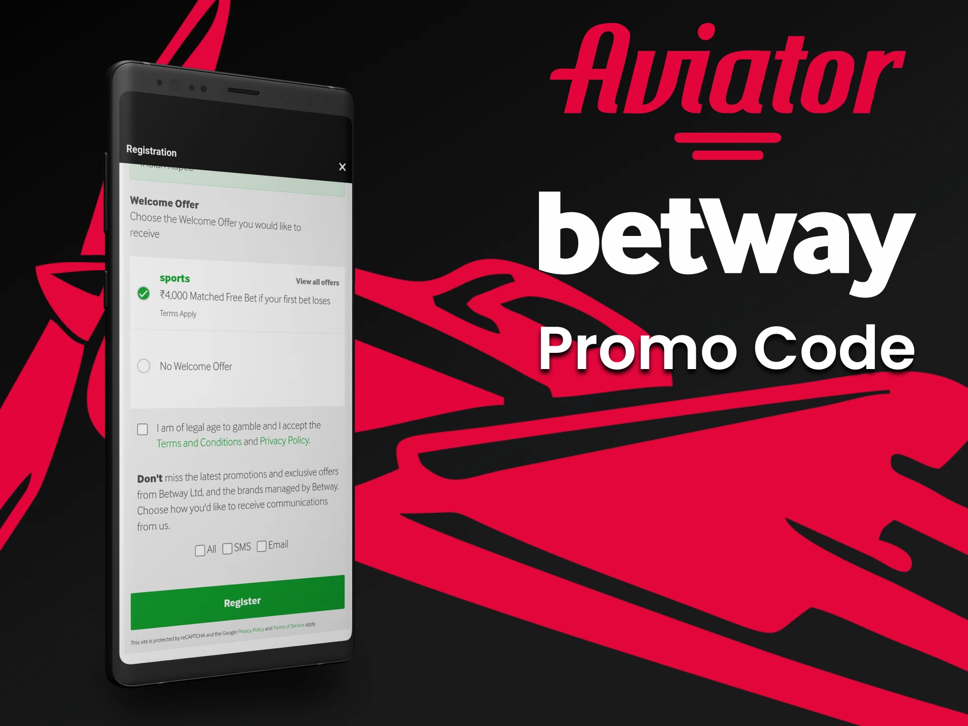 Use promo code from Betway.