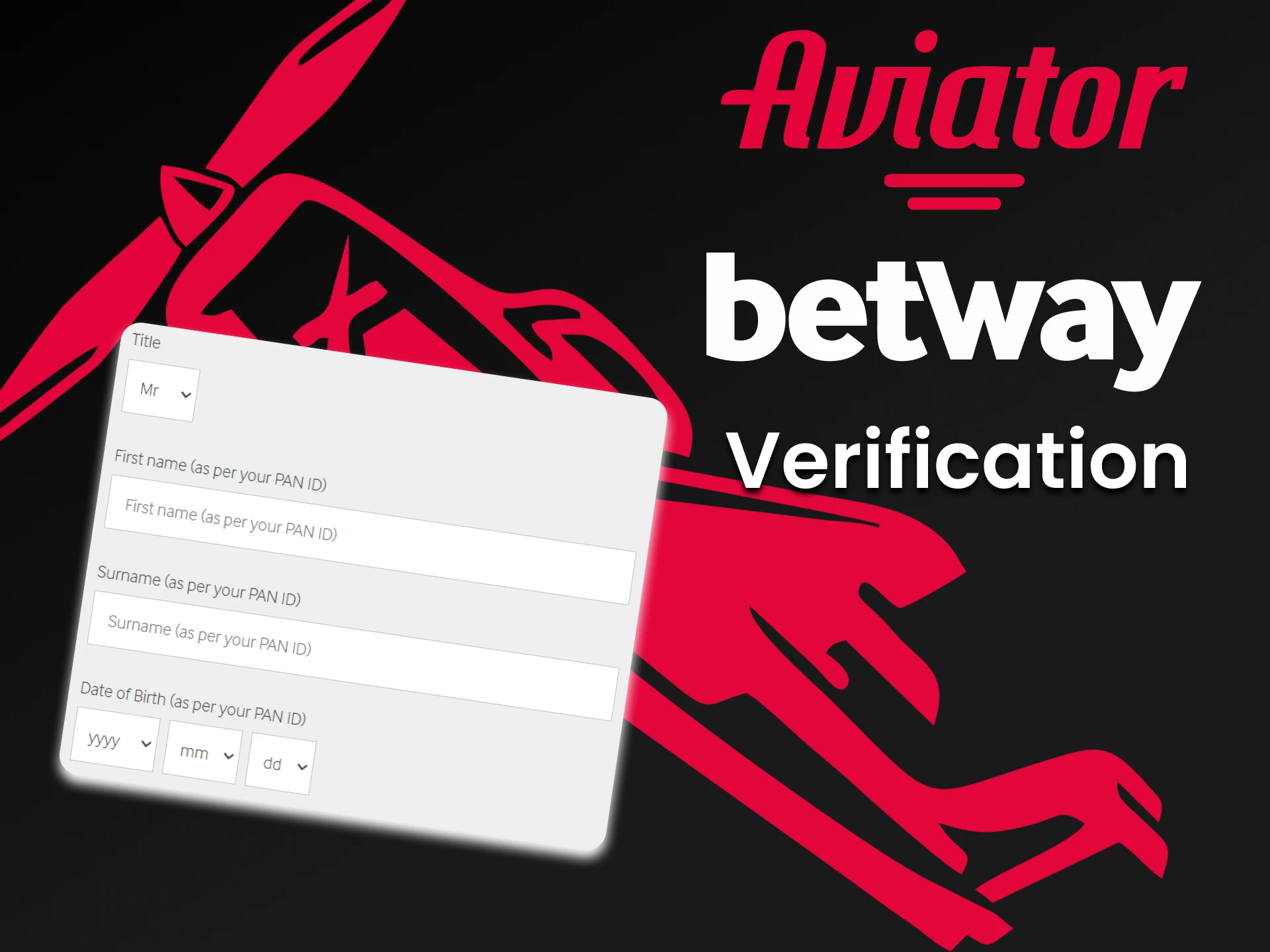 To fully use Betway, you must enter personal data.