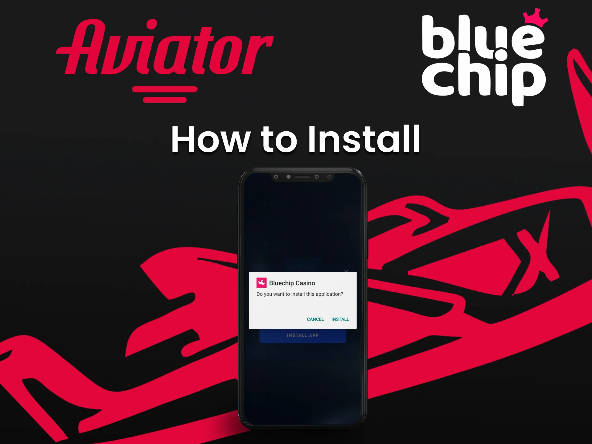 Install the application from Bluechip to play Aviator.