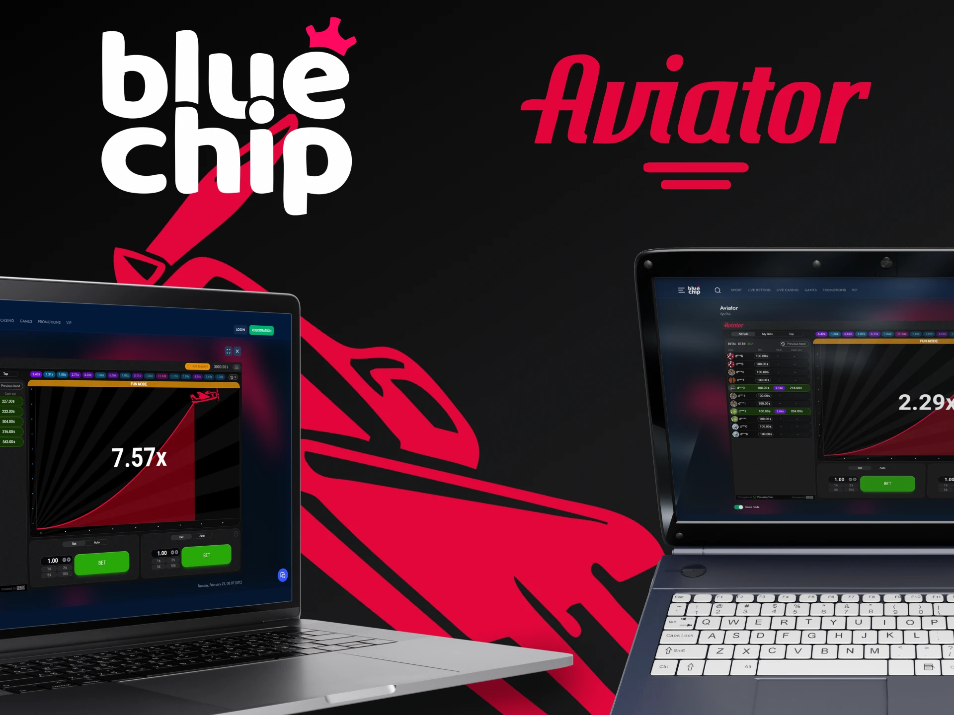 Choose your device to play Bluechip Aviator.