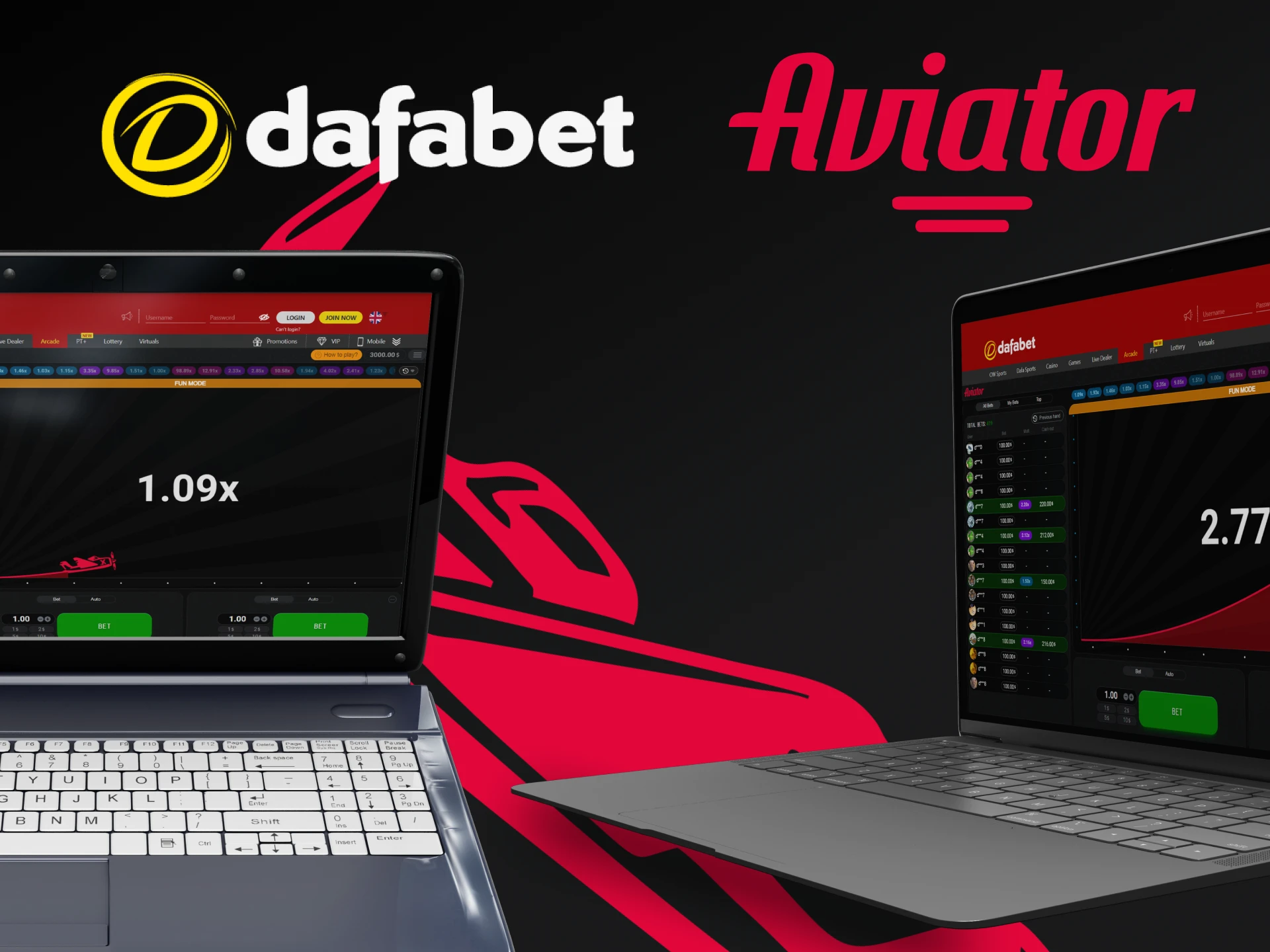 Choose the convenient way to play Aviator on Dafabet.