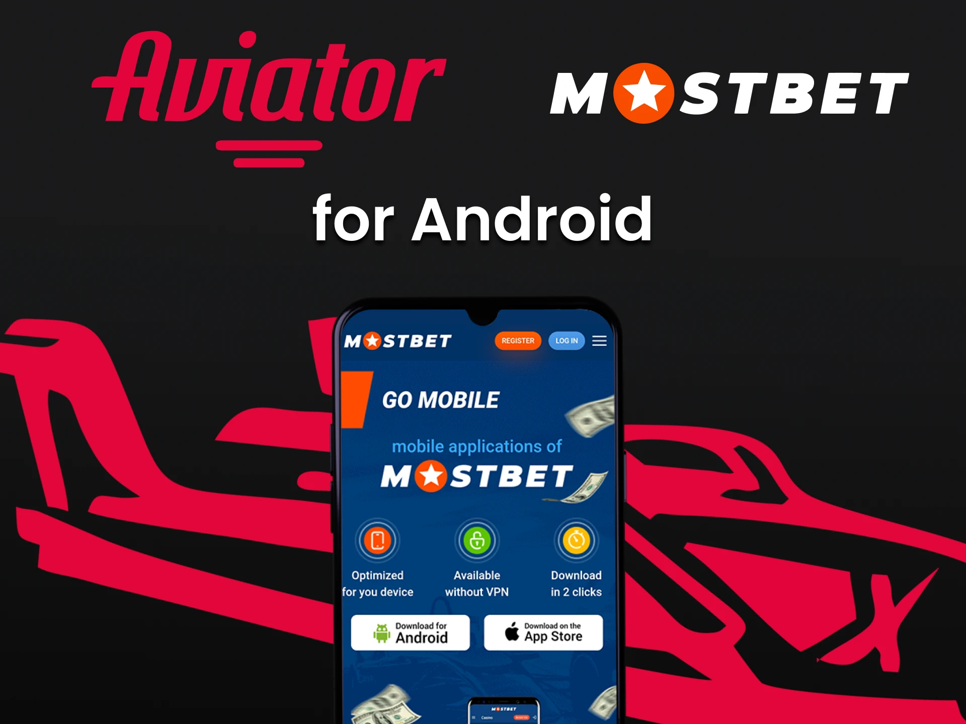 Download the Mostbet app to play Aviator.