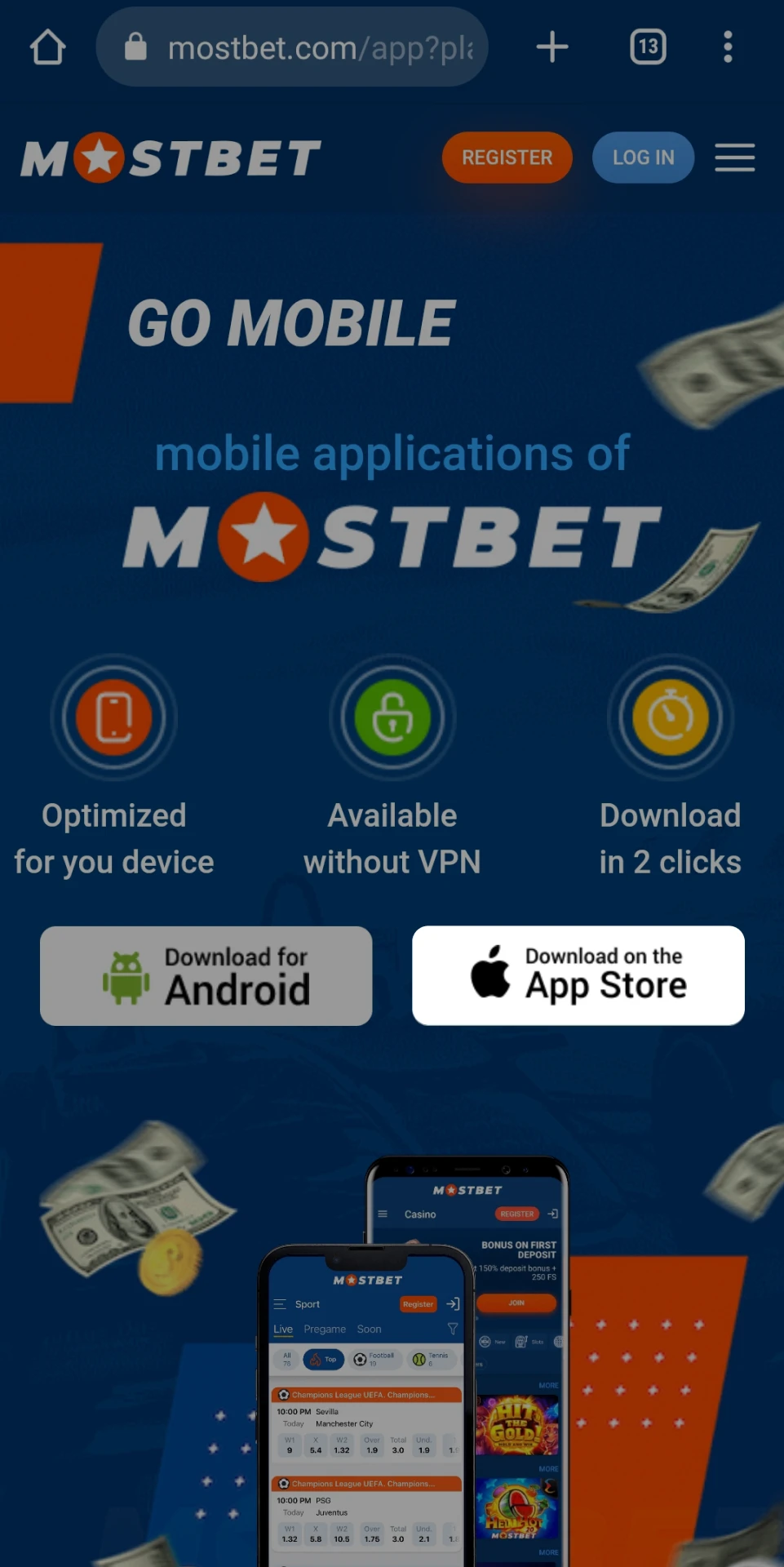 Baixe o aplicativo da Mostbet para jogar Aviator em seu dispositivo iOS.