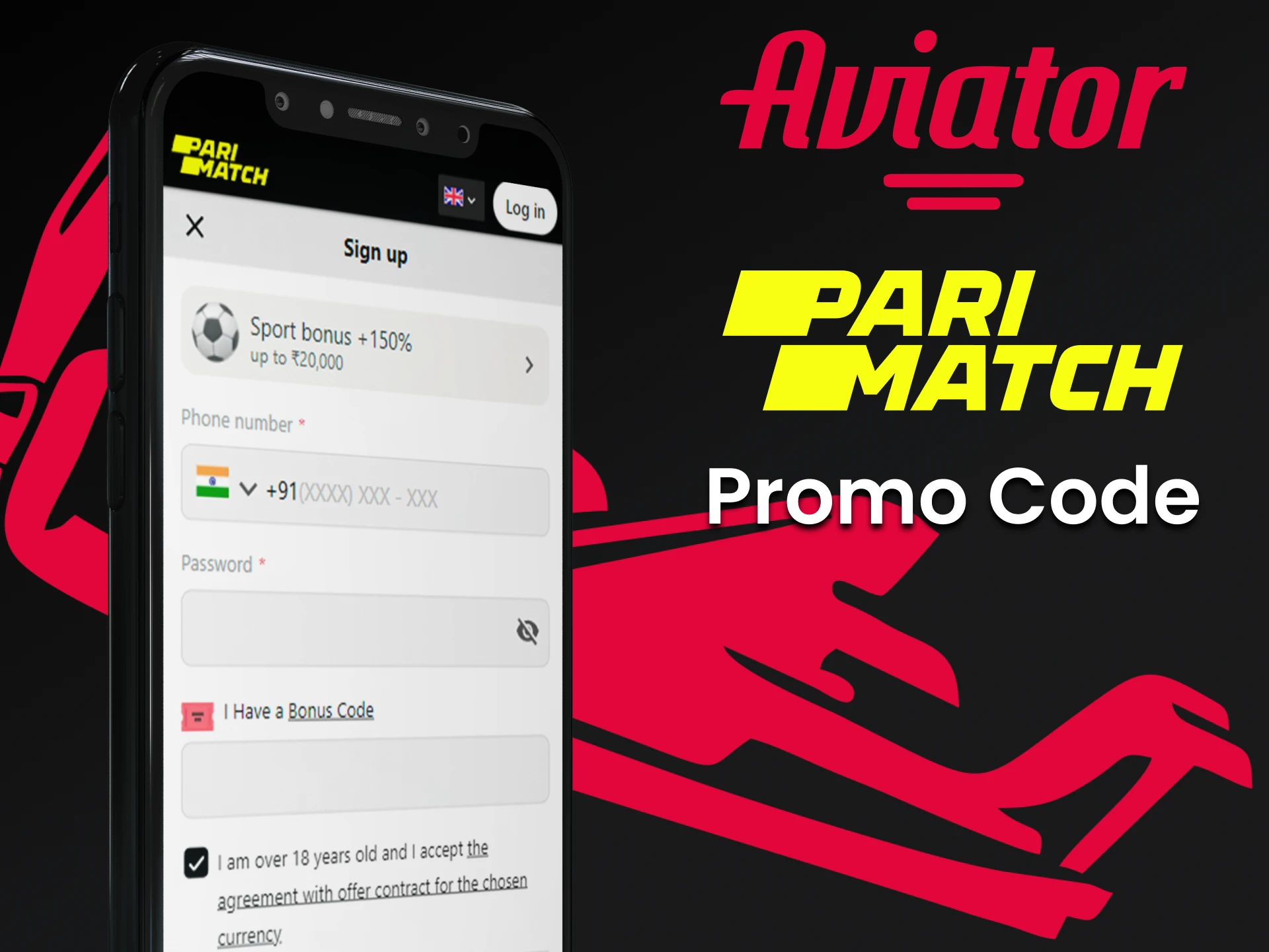 Use a special promo code from Parimatch to play Aviator.