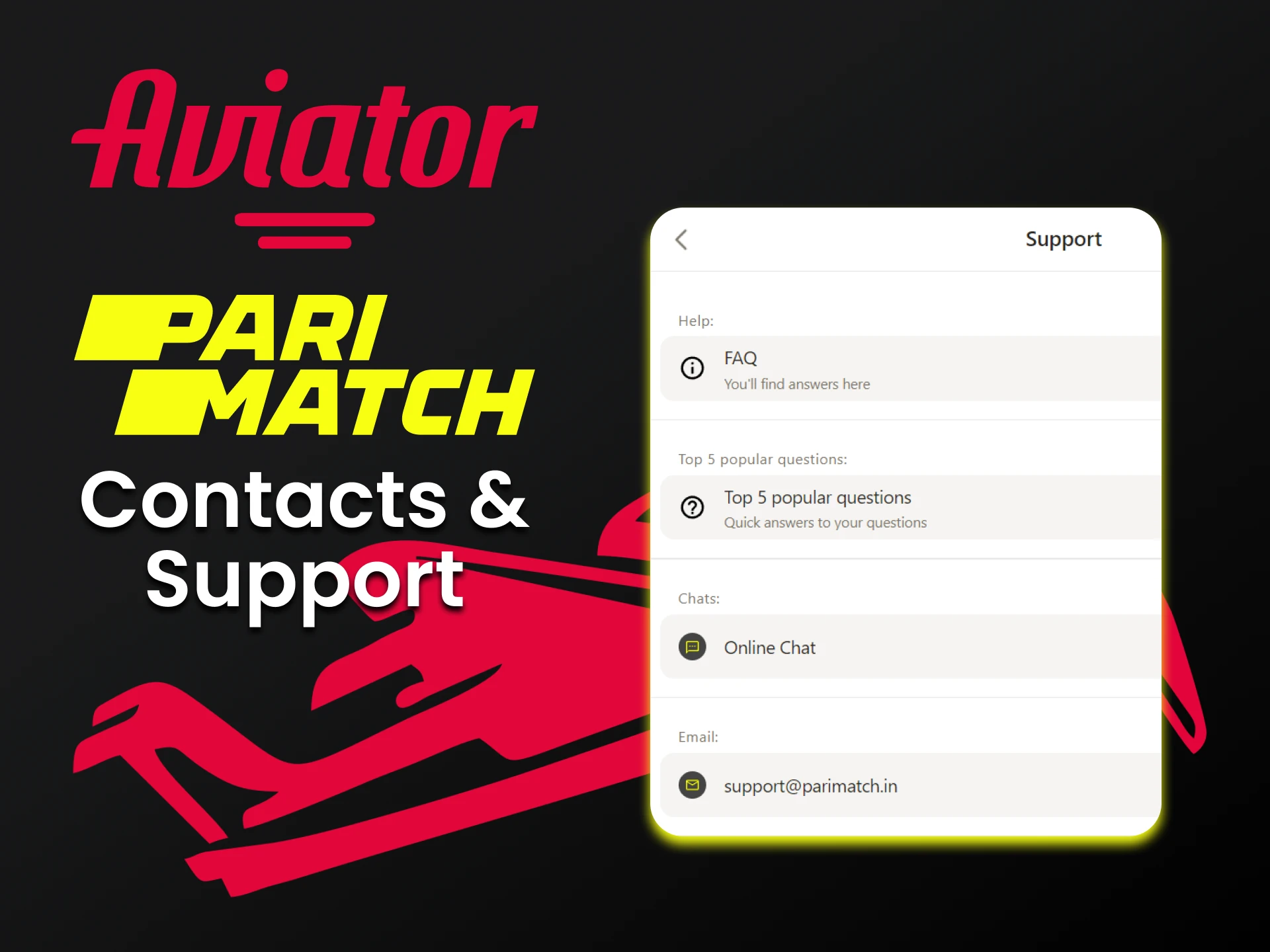 If you have any problems with the game Aviator, you can always report it to the Parimatch team.