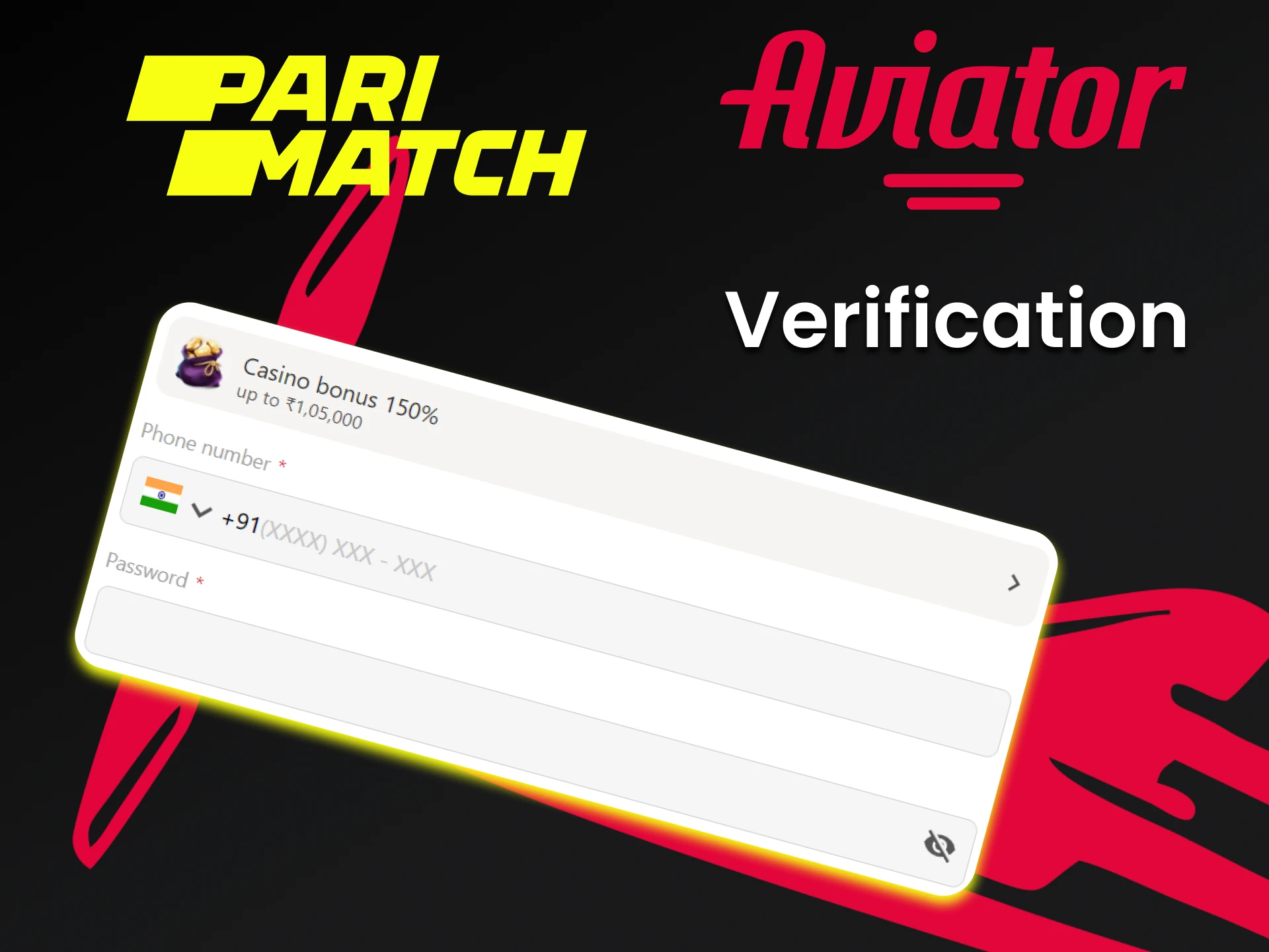 Enter certain data to play Aviator at Parimatch.