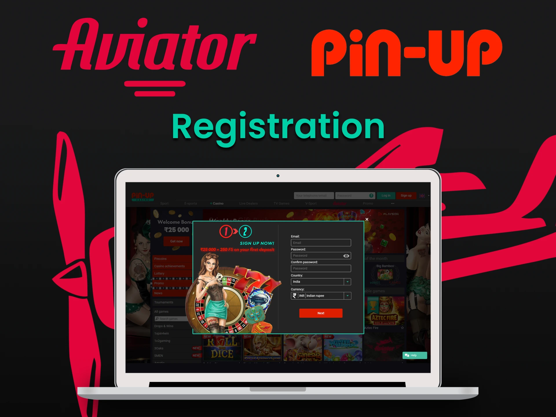 To start winning at Aviator, you need to create an account on Pin Up.