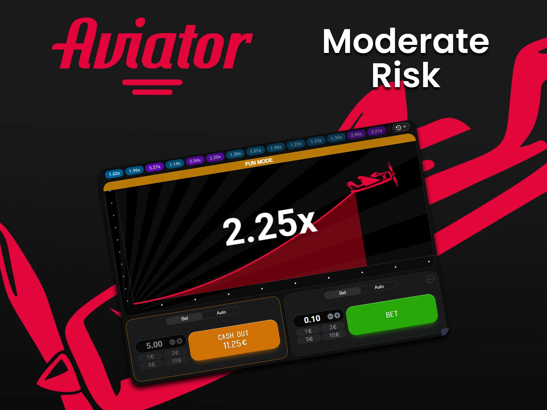 Play without much risk to increase your wins in Aviator.