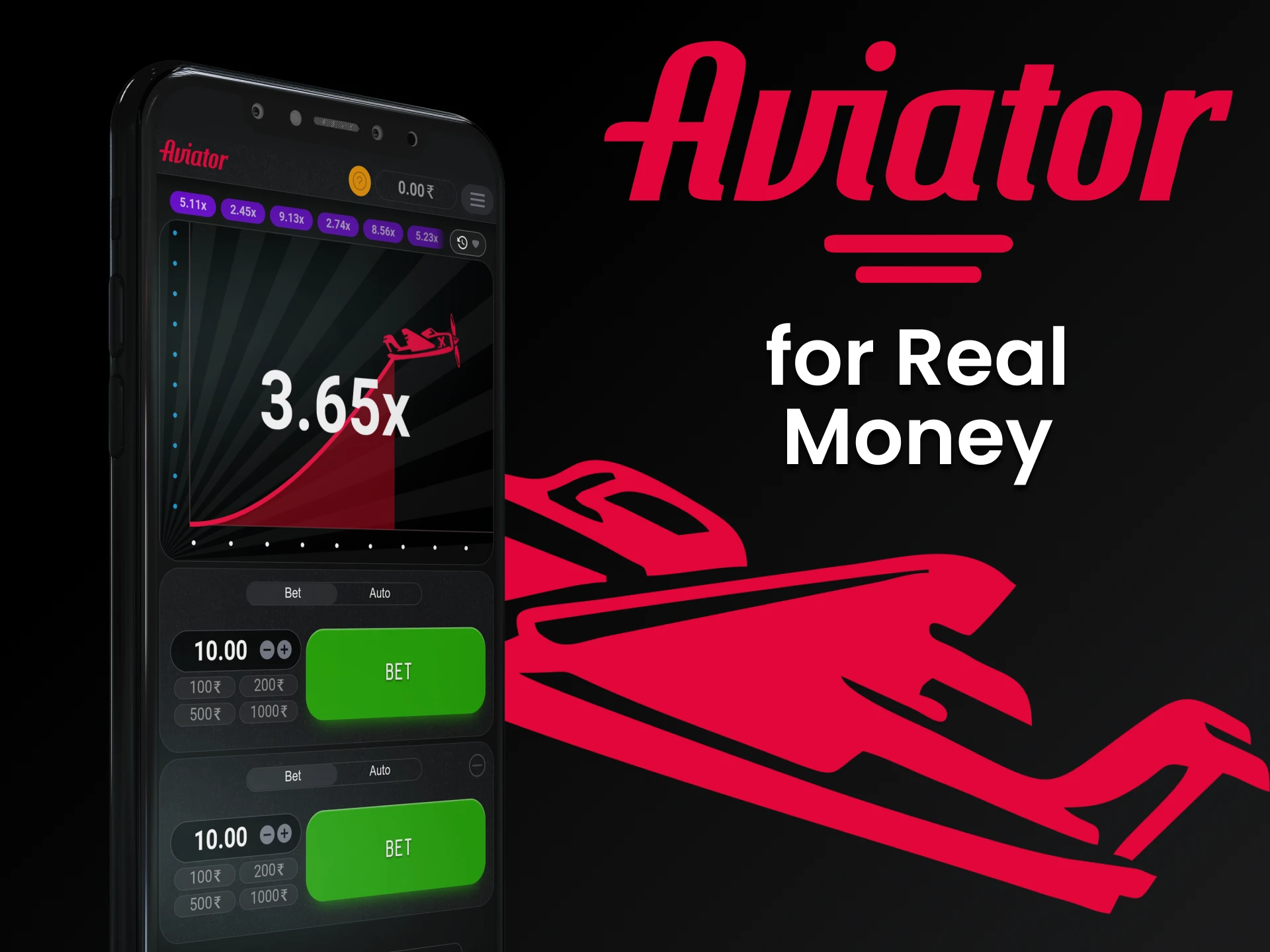 Você pode jogar Aviator com dinheiro real.
