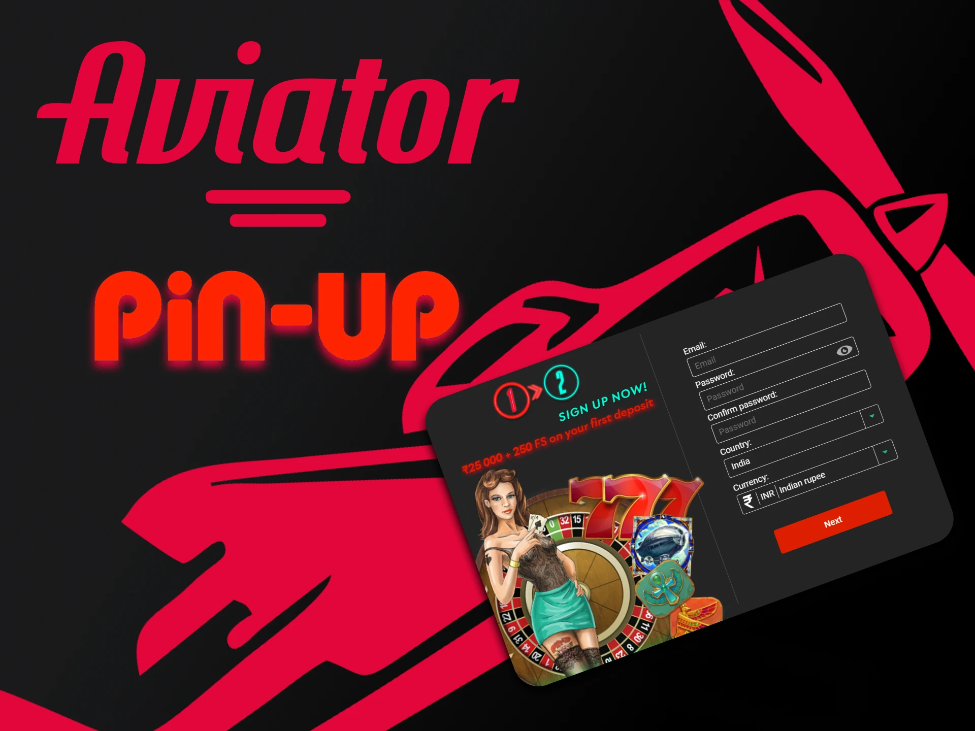Go through the registration process on Pin Up to play Aviator.