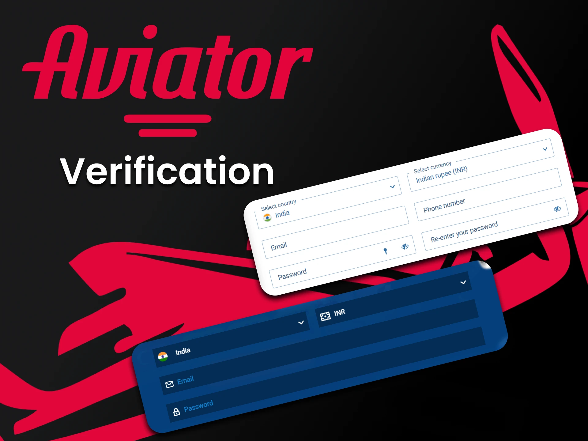 Fill in your personal data for the game Aviator.