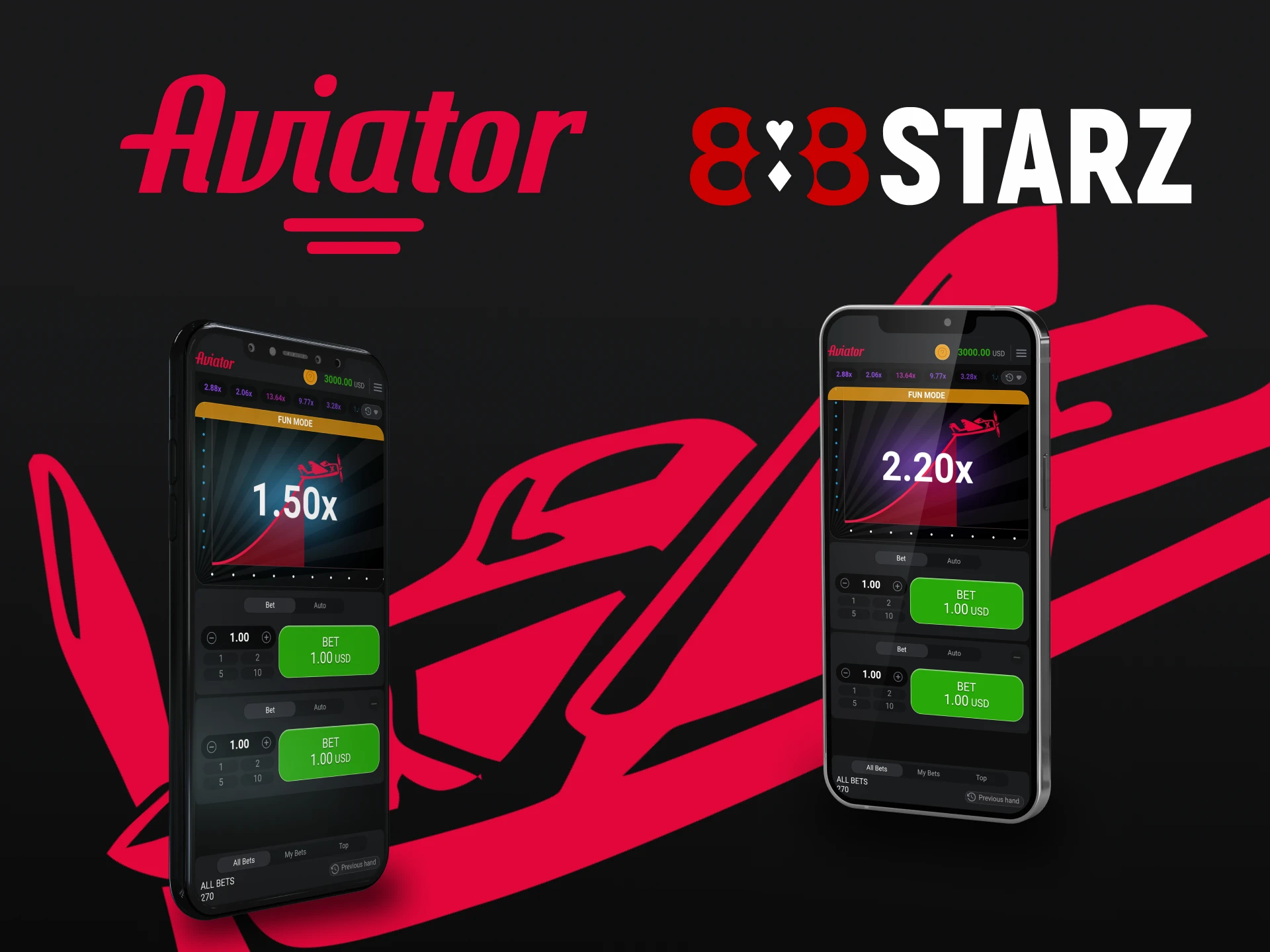 Choose your device to play Aviator through the 888starz app.