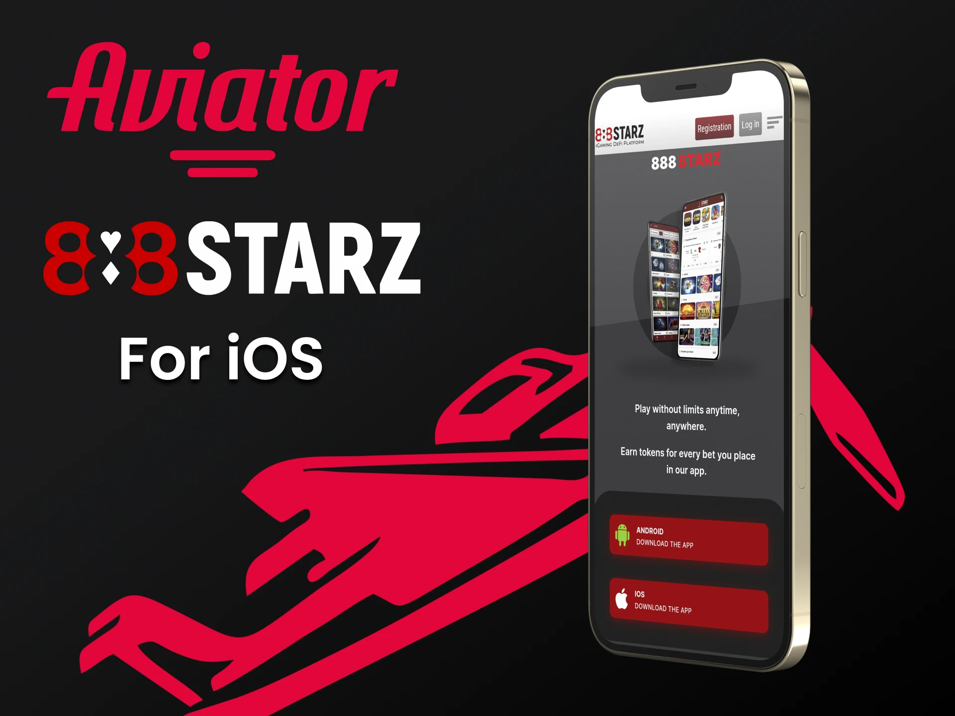 Download the 888starz app for iOS to play Aviator.