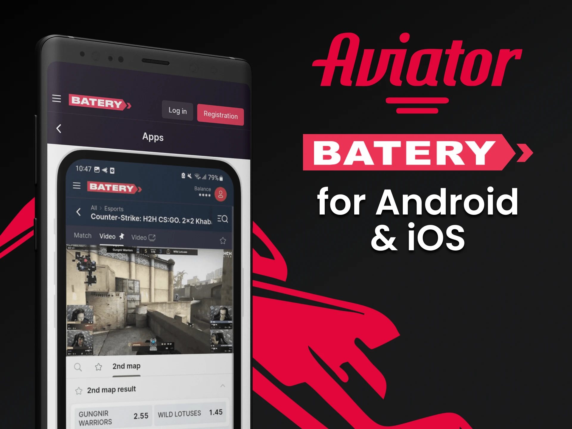 Play Aviator through the Batery app.