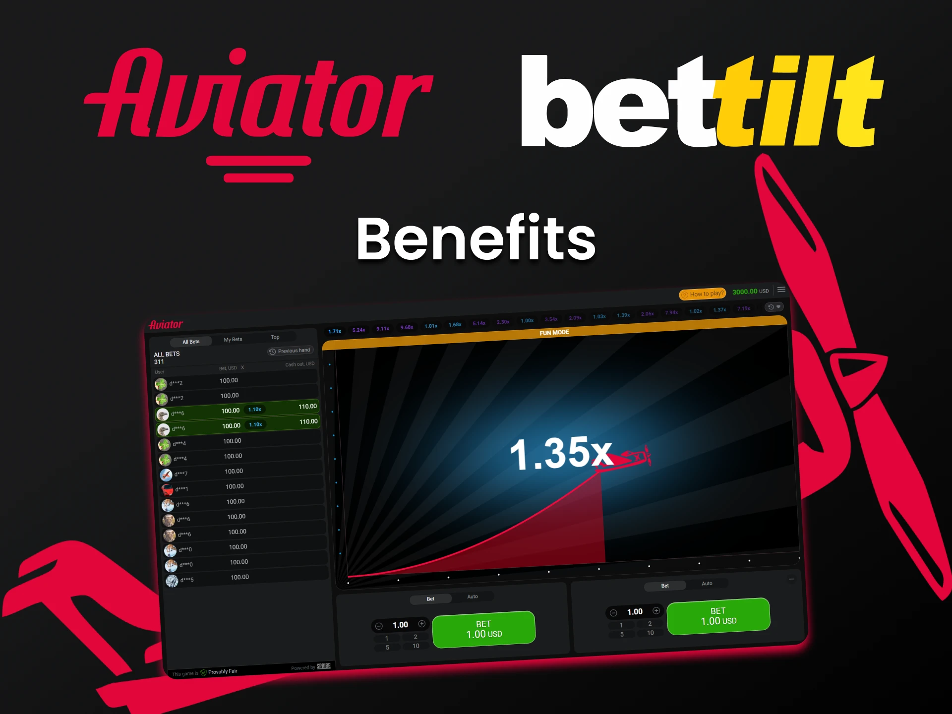 The Bettilt service has many advantages for playing Aviator.