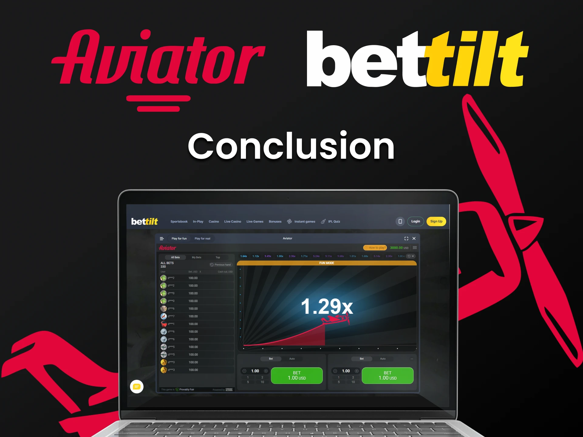 The Bettilt service is ideal for playing Aviator.