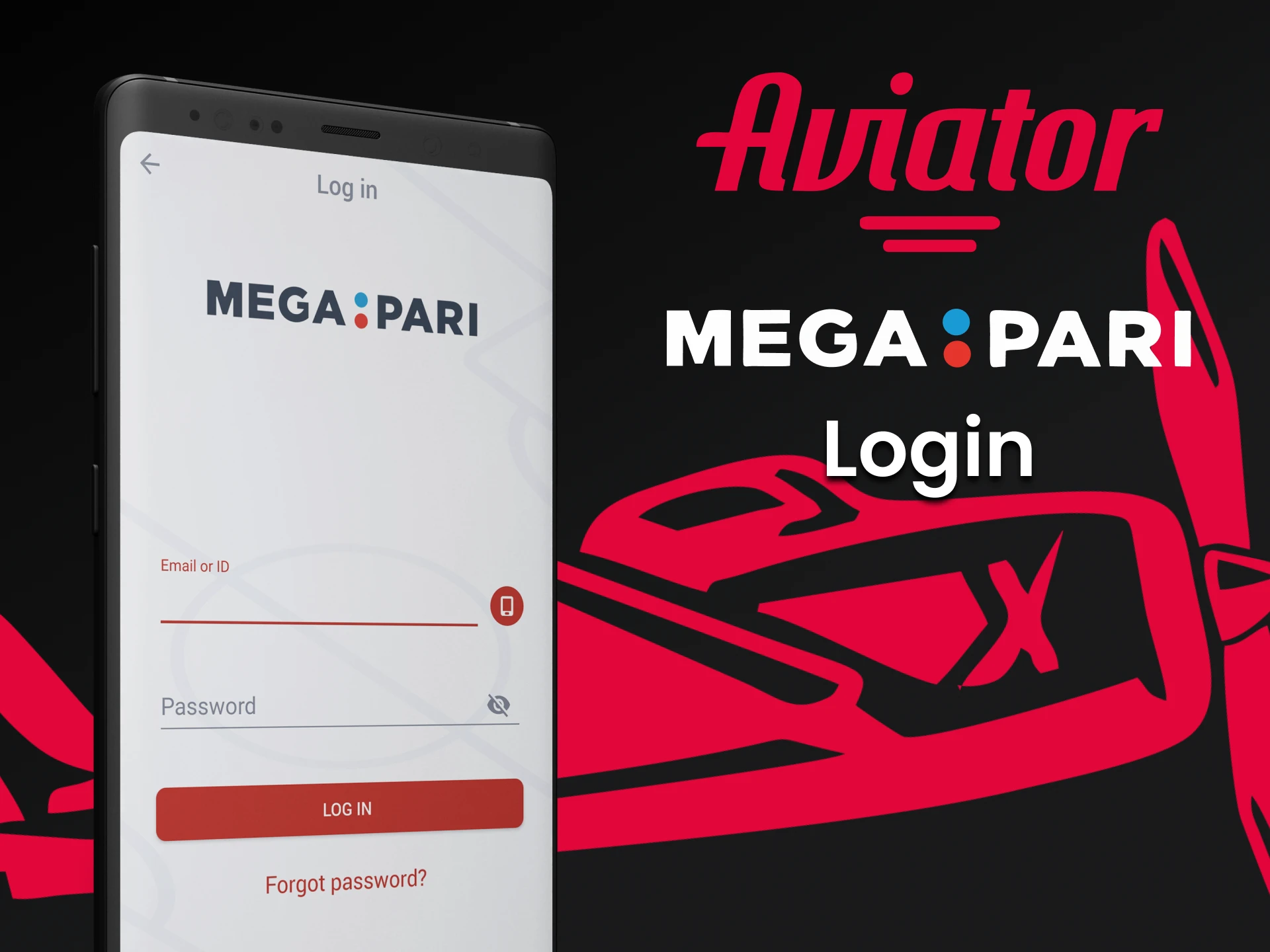 Faça login em sua conta pessoal através do aplicativo Megapari.
