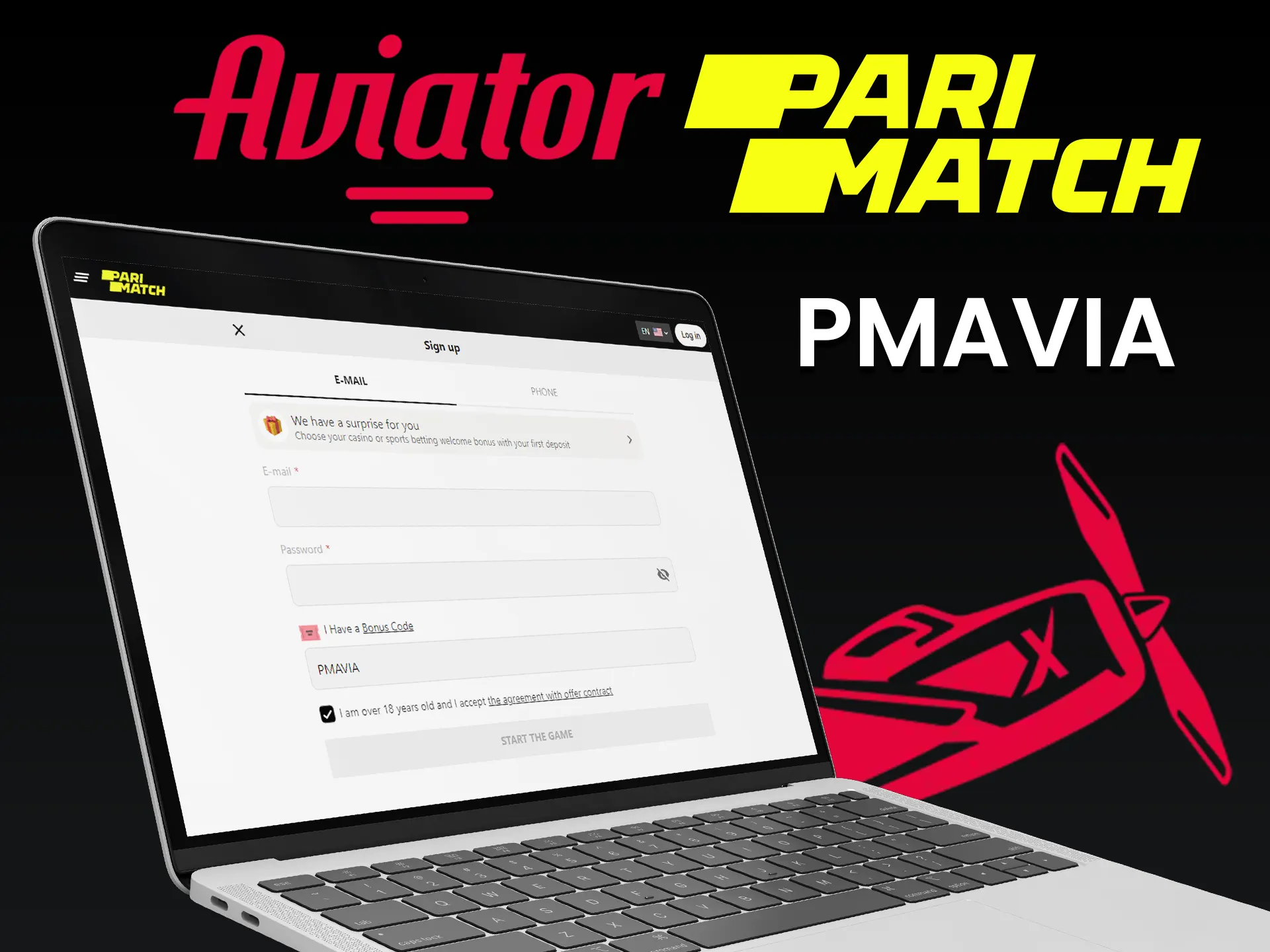 Use the promo code from Parimatch to play Aviator.