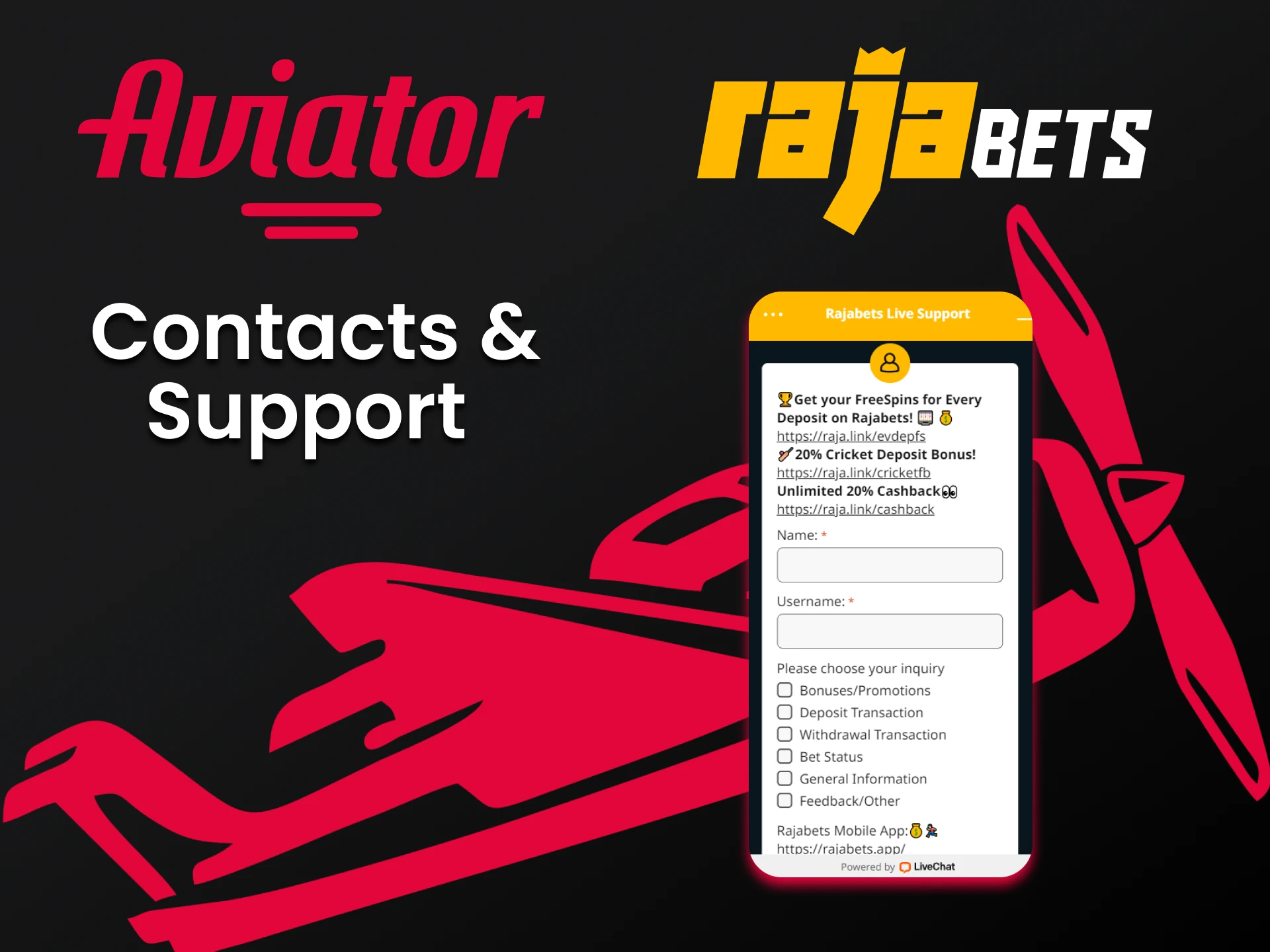 The Rajabets team will answer all your questions.