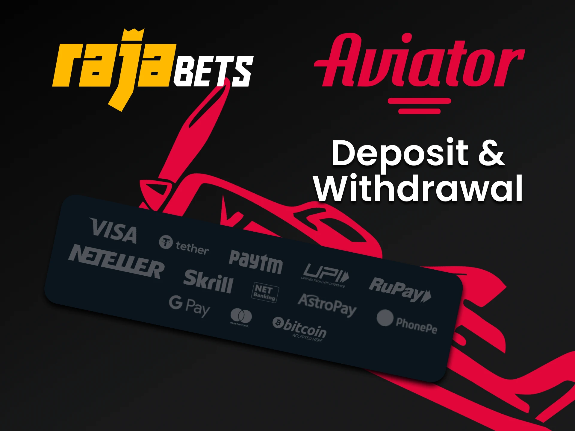 Choose a convenient way of transactions from Rajabets for Aviator.