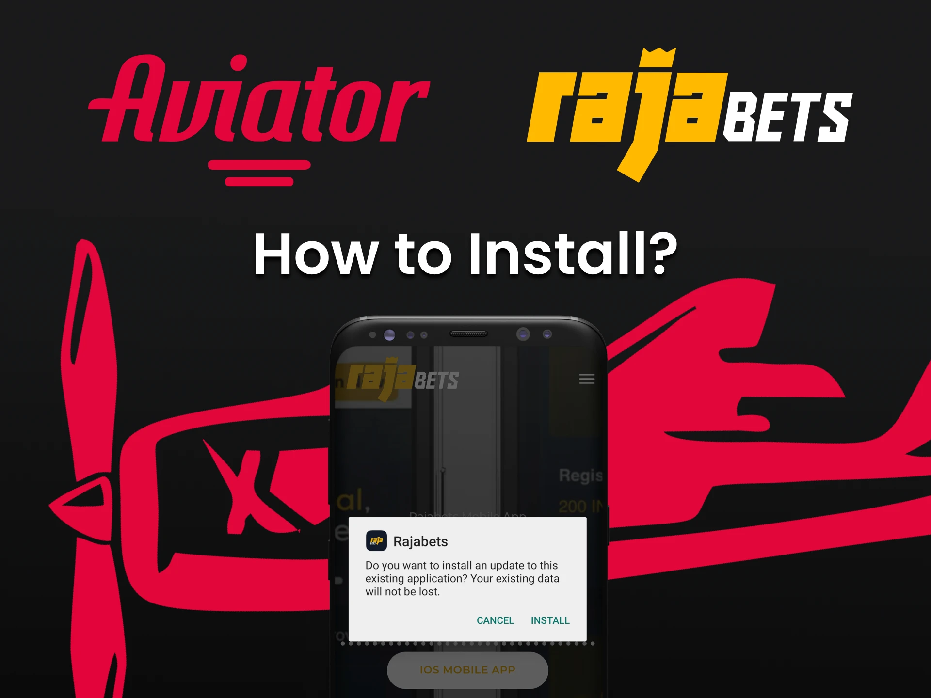 Você pode instalar o aplicativo Rajabets para jogar Aviator.