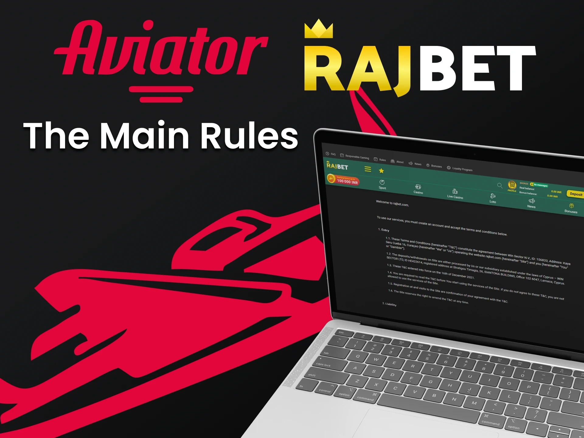 Learn the rules for using the Rajbet service.