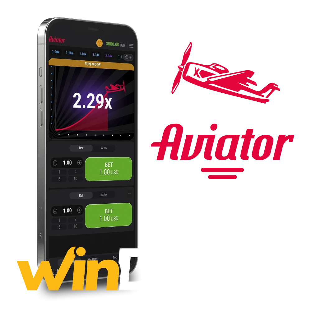 Download the WinDaddy phone app and play Aviator.