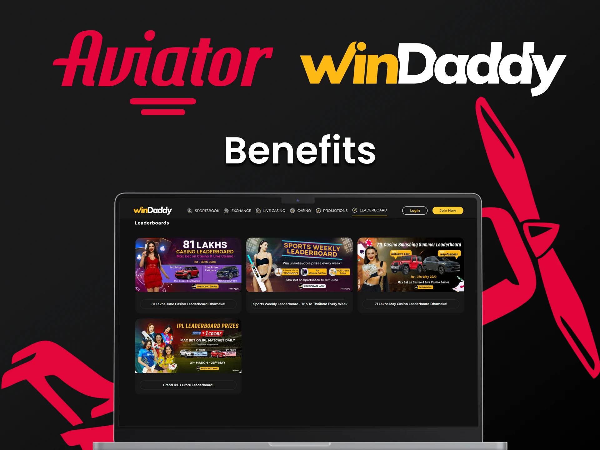 Get the benefits of playing Aviator on WinDaddy.
