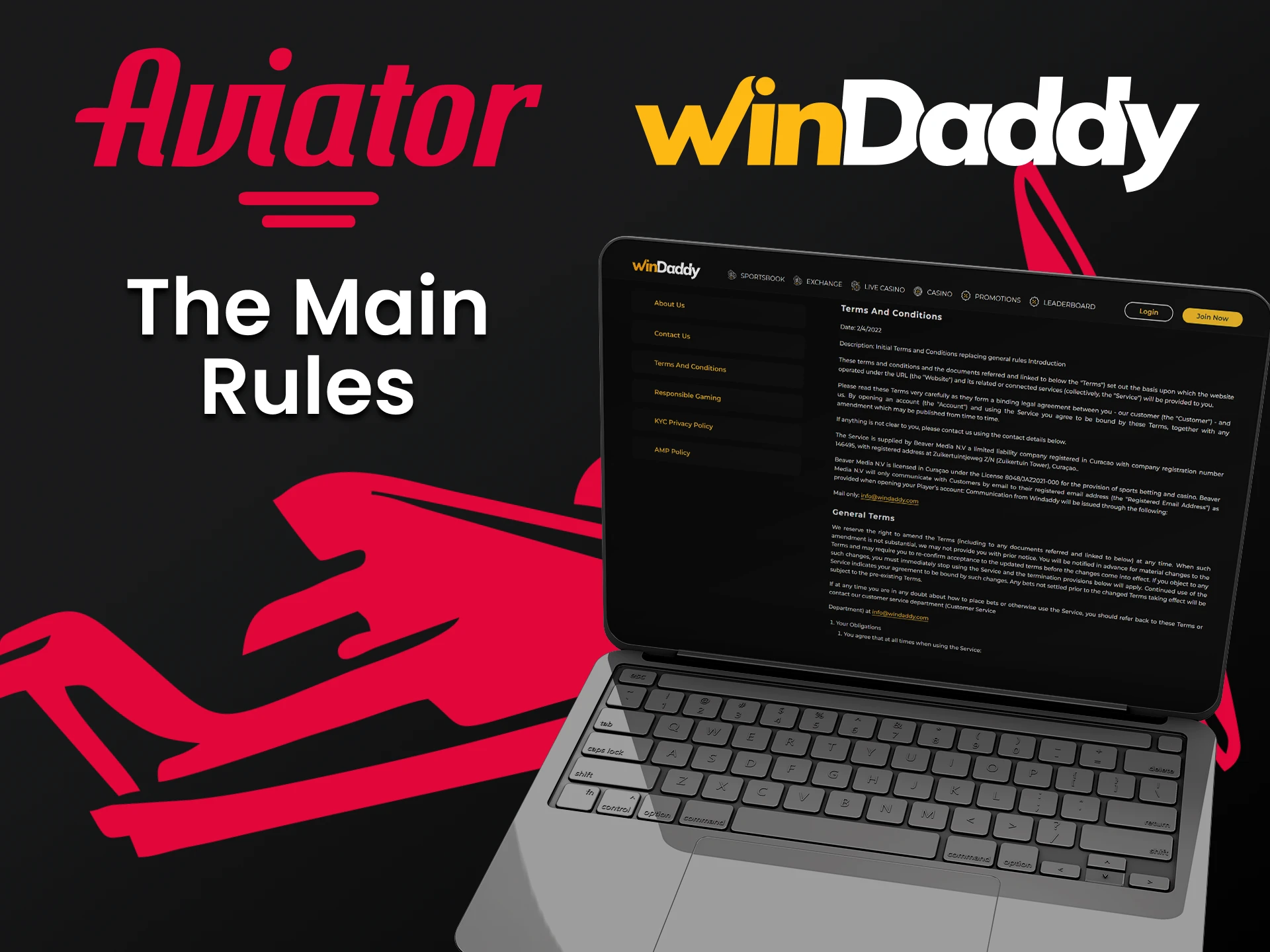 Saiba mais sobre as regras do site WinDaddy.