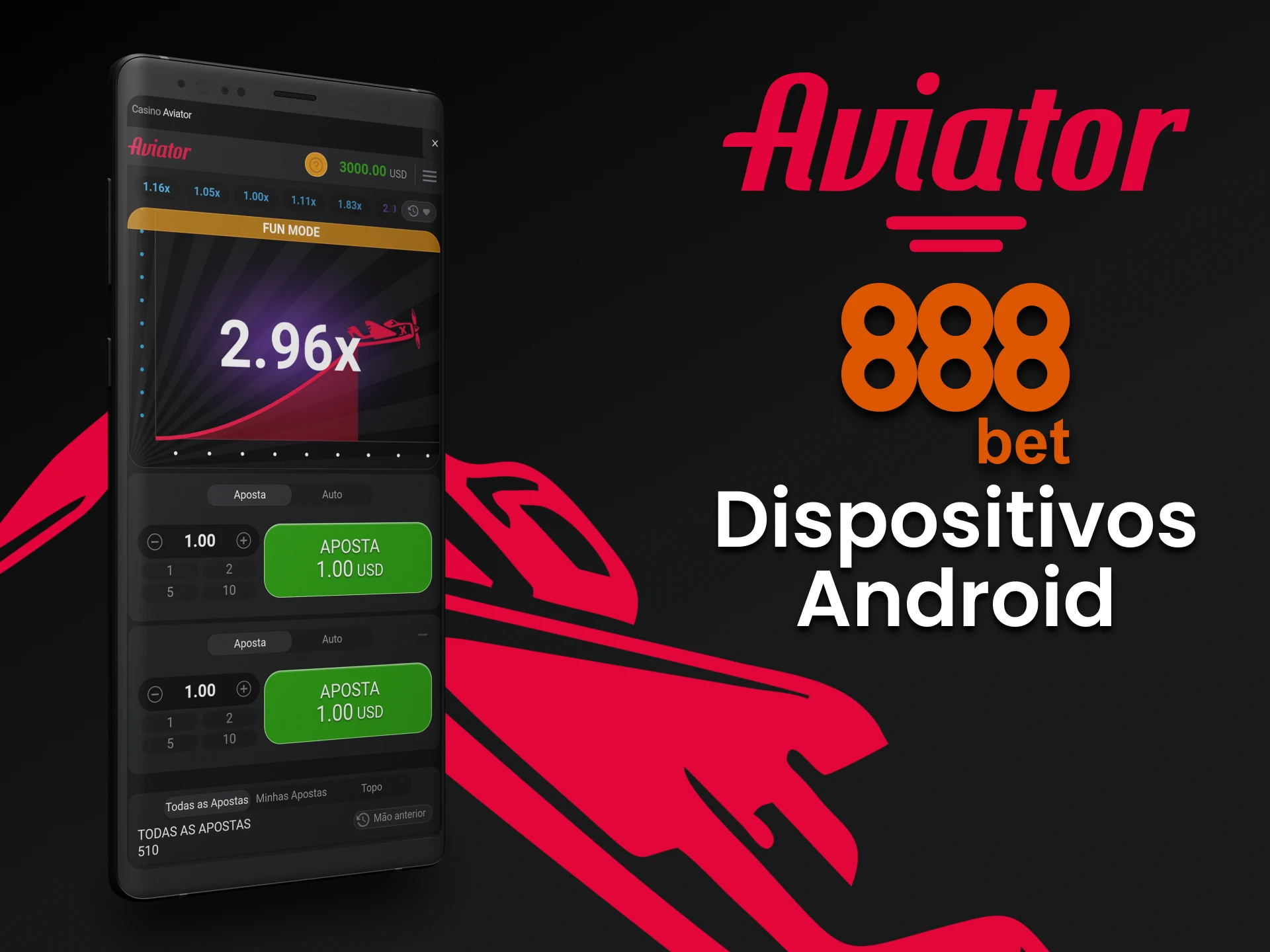 Para jogar Aviator, use seu dispositivo Android.