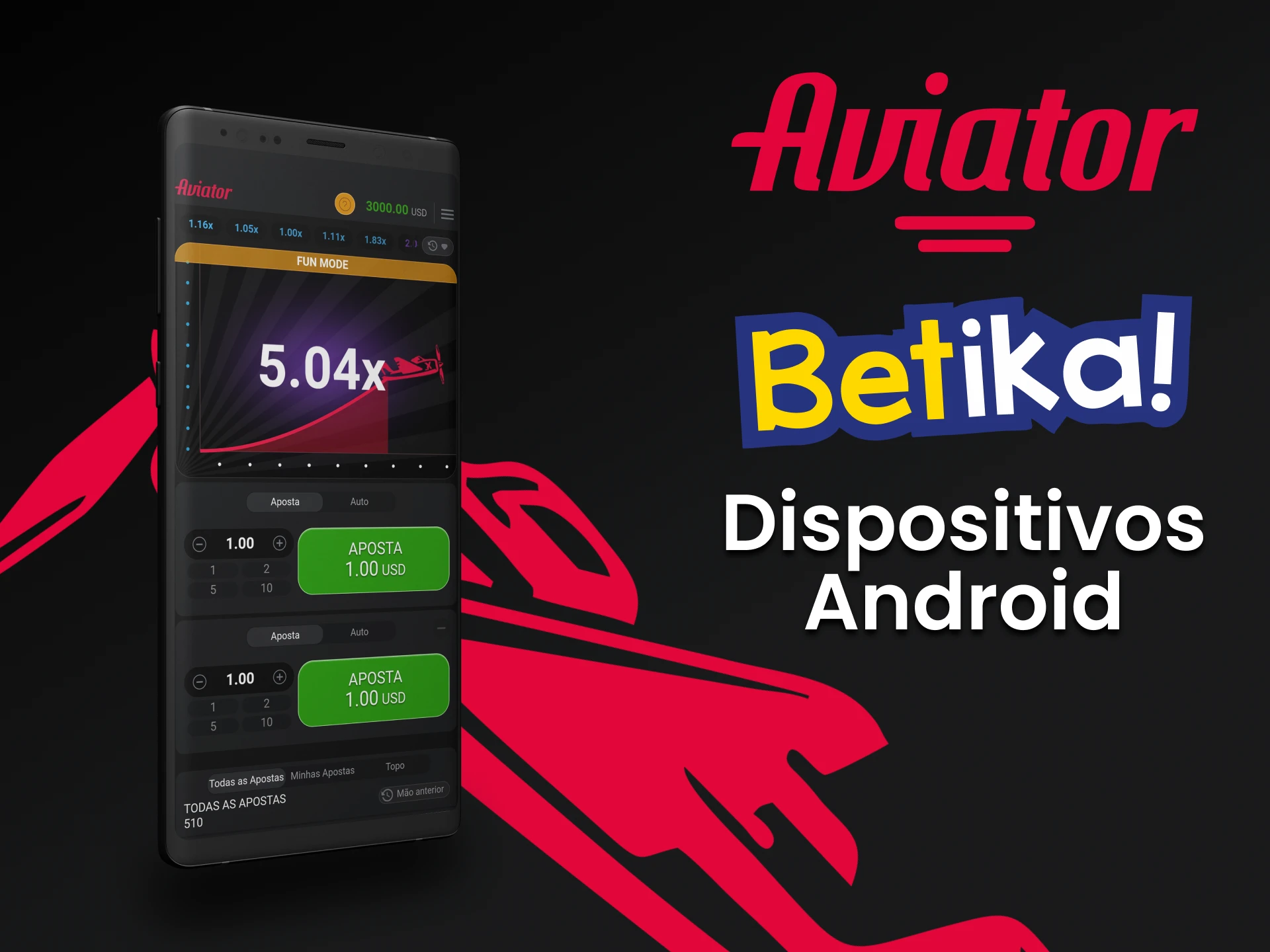 Jogue Aviator no seu dispositivo Android no Betika.