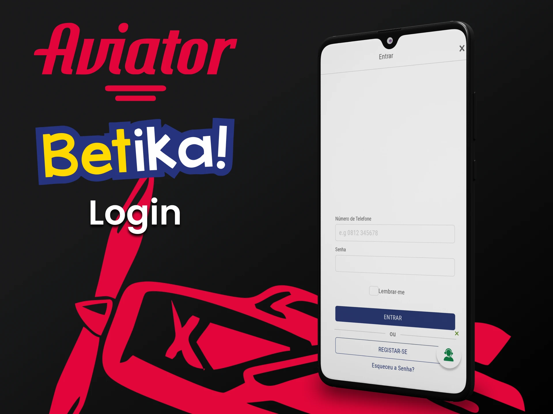 Faça login na sua conta Betika através do aplicativo.