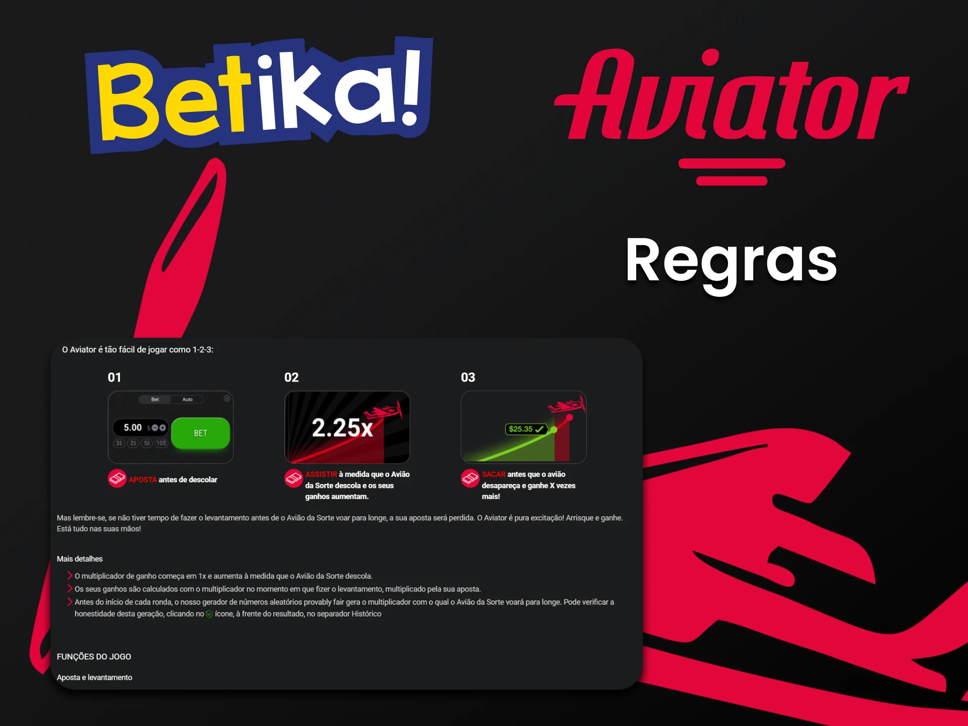 Conheça as regras do jogo Aviator no Betika.