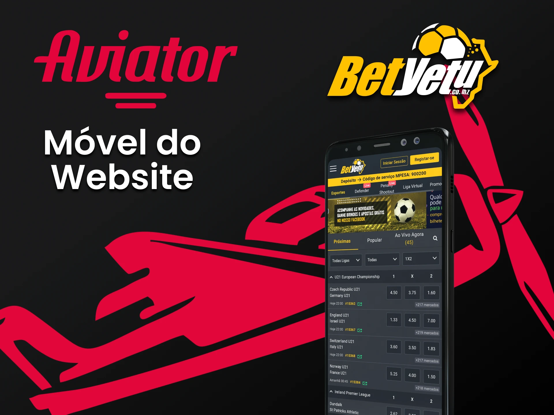 Use seu smartphone para visitar o site Betyetu.