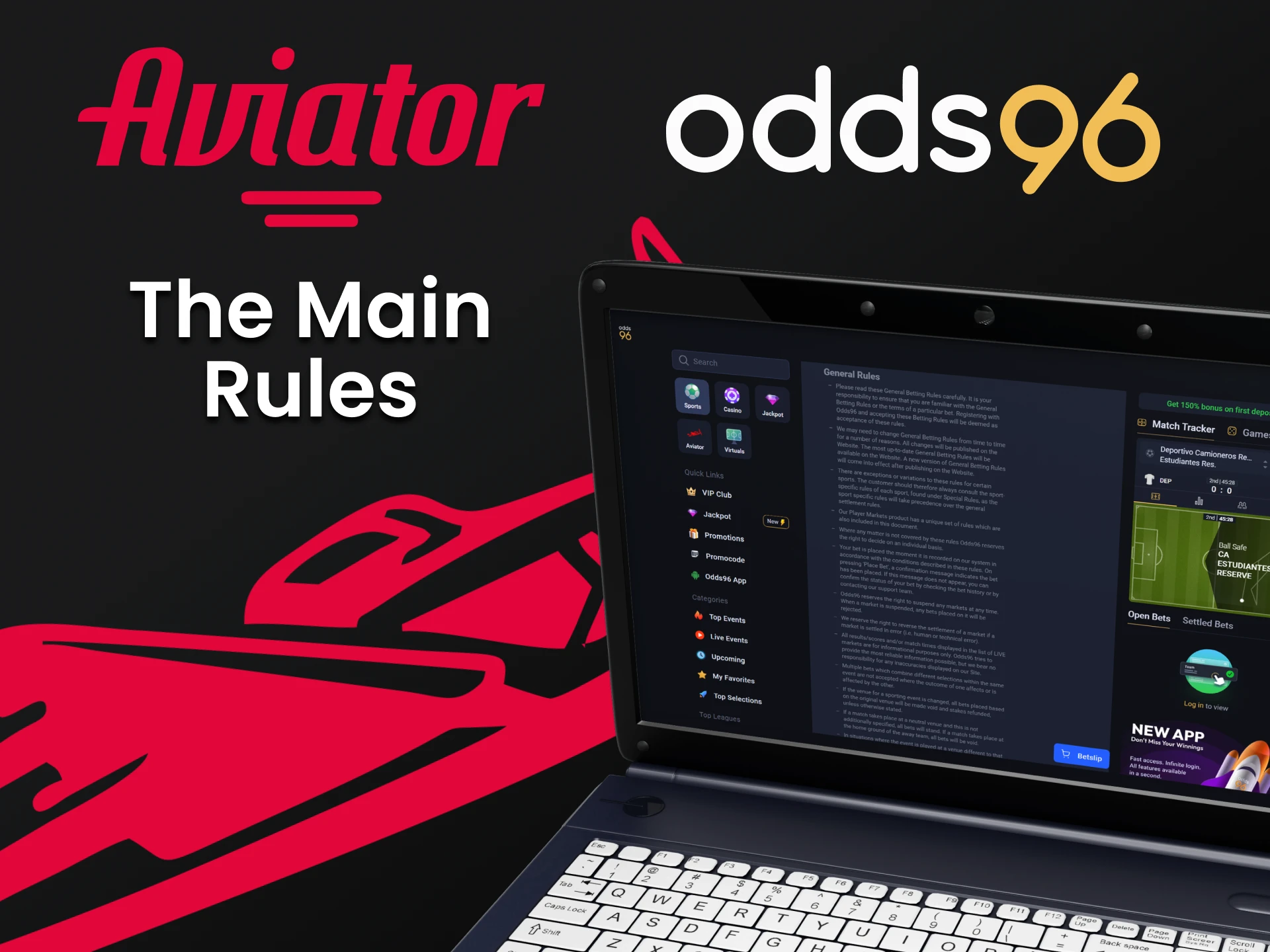 Learn the rules of the Odds96 service for playing Aviator.